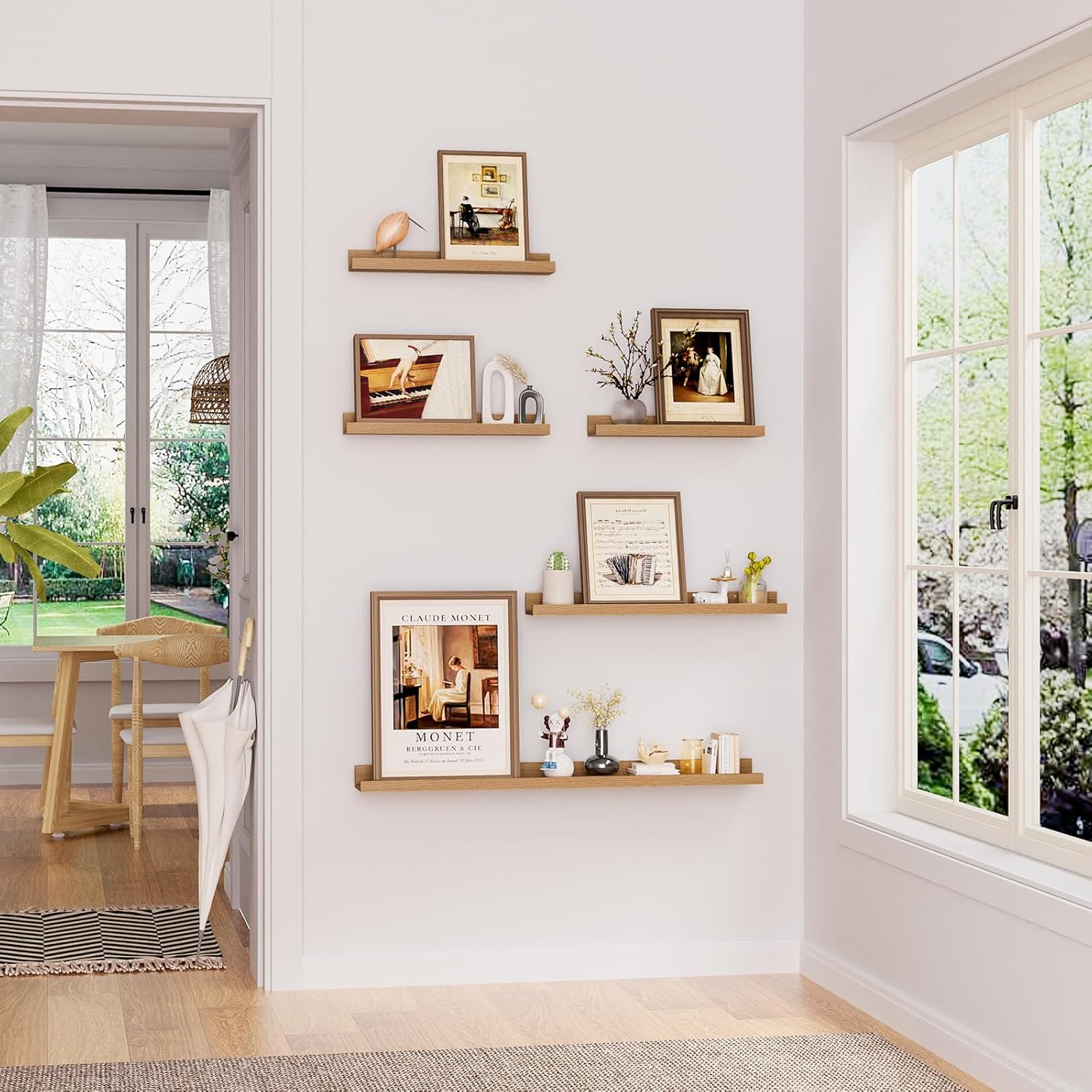 Floating Shelves Set of 6 24 Inch Wall Mounted Display
