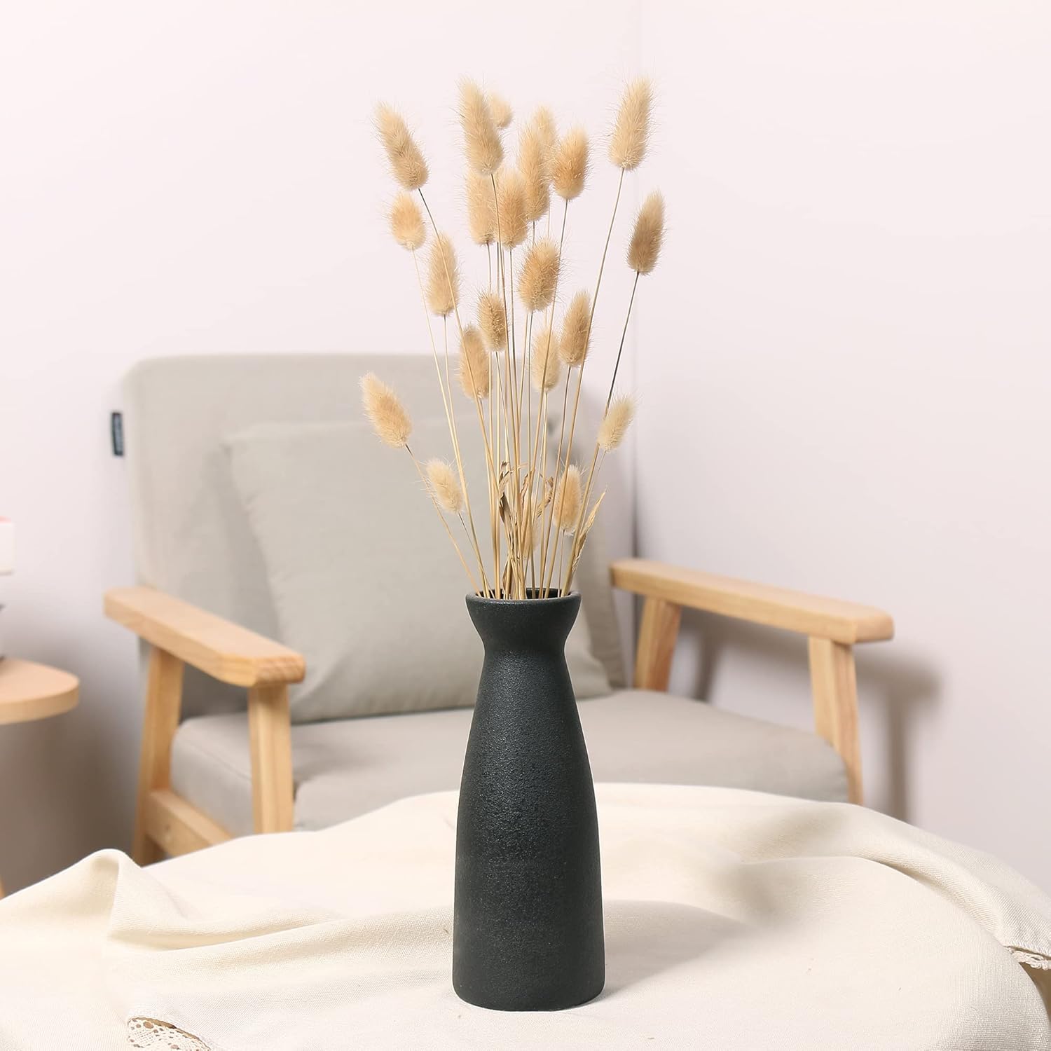Modern Boho Ceramic Hollow Vase for Pampas Grass