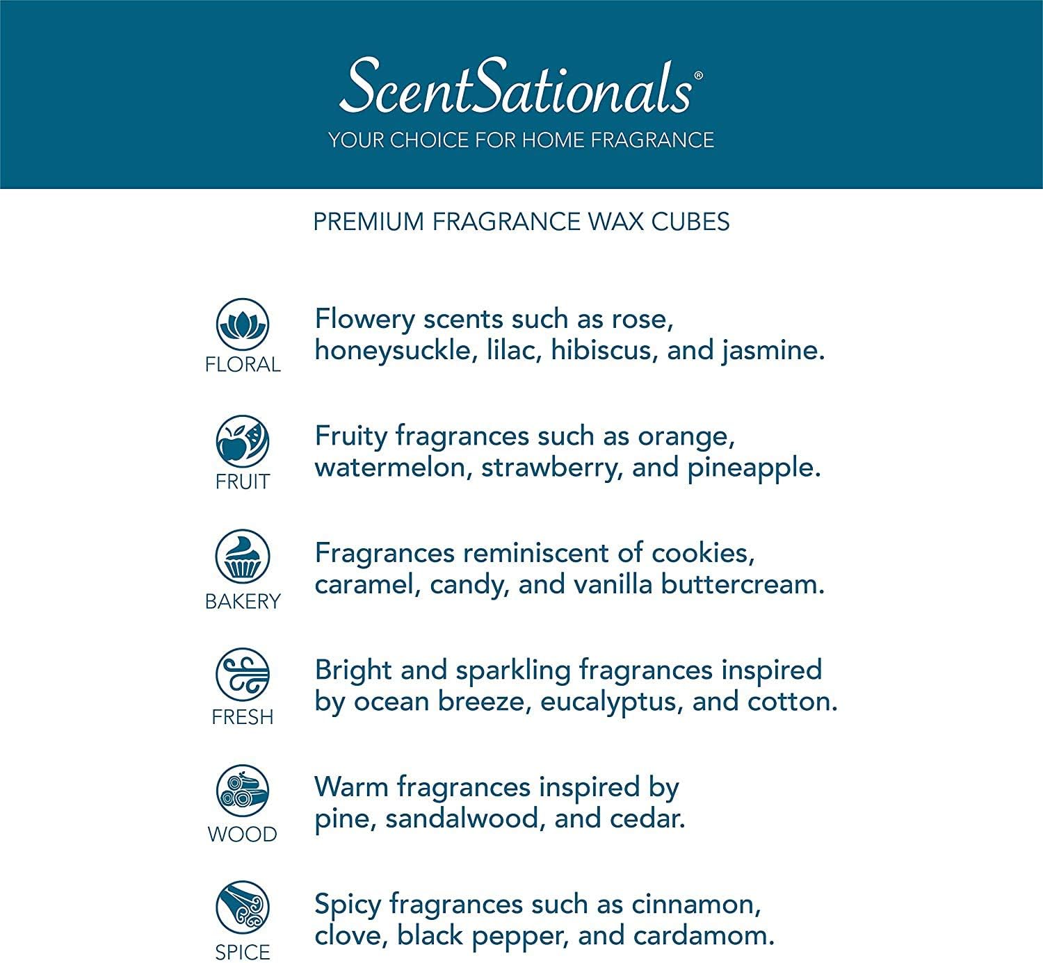 Scentsationals Scented Wax Cubes Vanilla Bean 10oz 24-Cubes