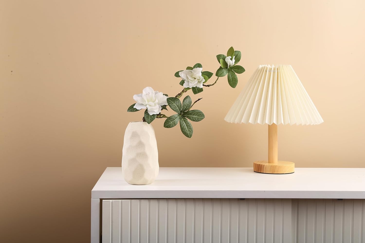 Bohemian Ceramic Vases with Dried Flowers and Houseplants
