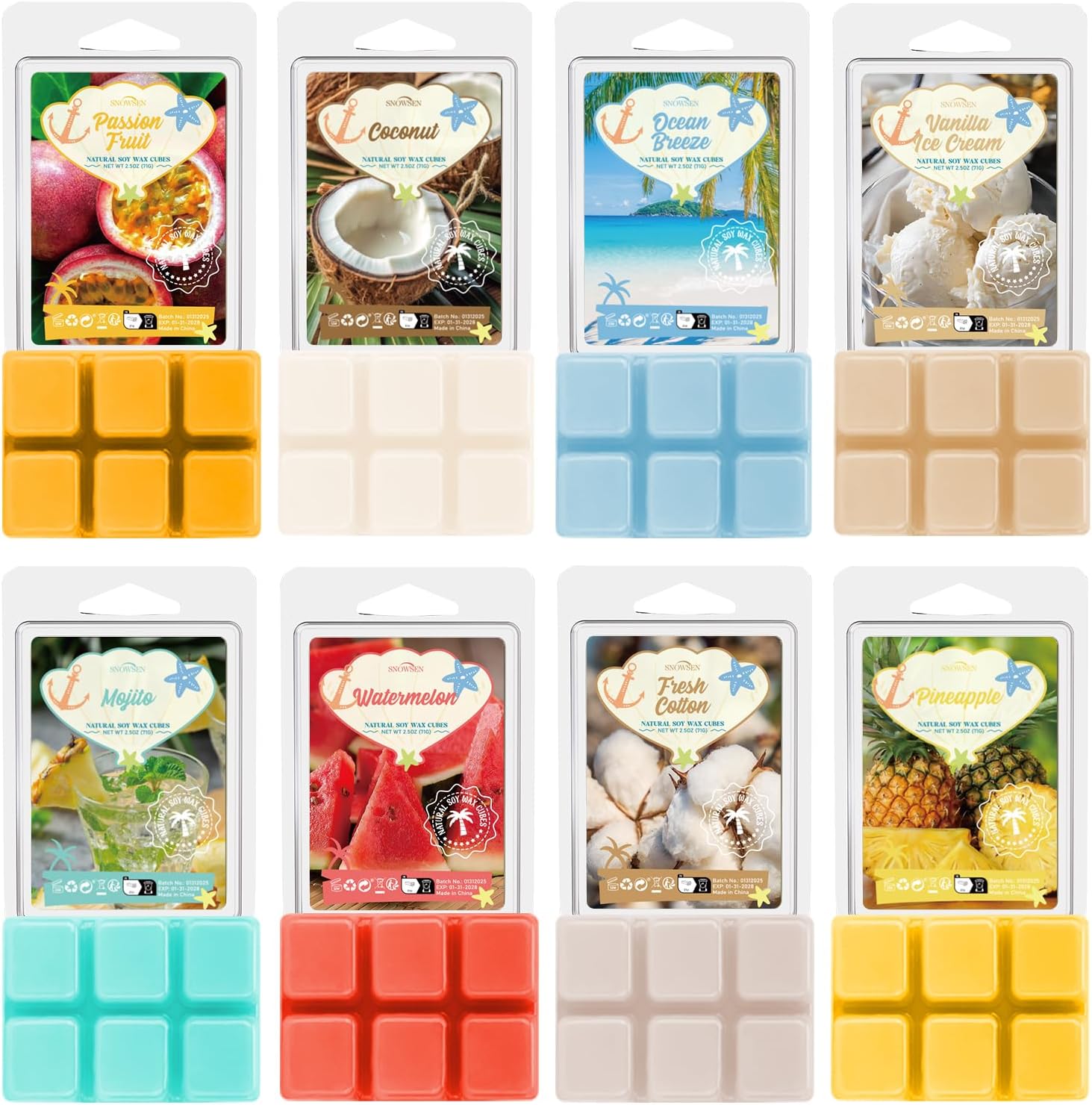 SNOWSEN Summer Scented Wax Melts Set