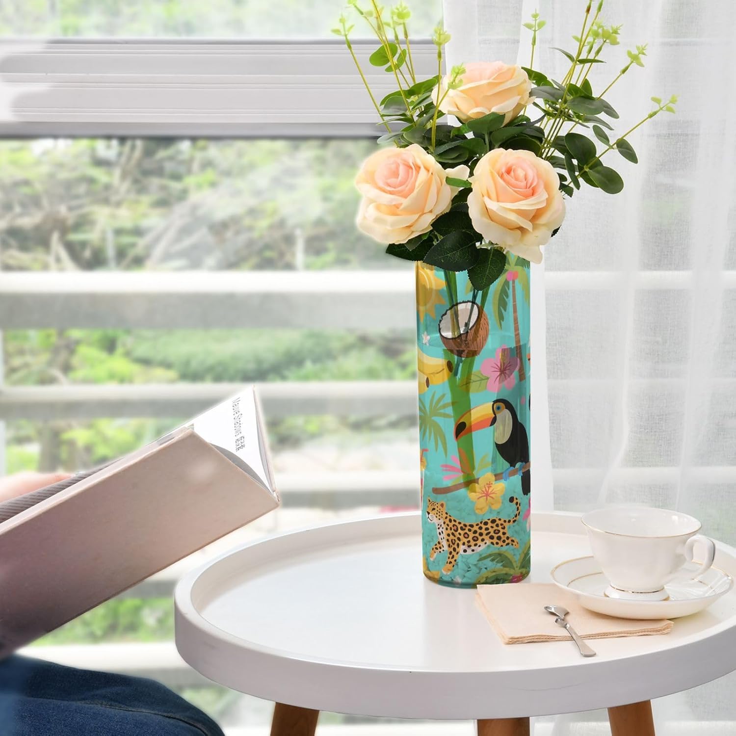 Summer Blue Animal Sea Plastic Hurricane Vase 118 x 39 Inch