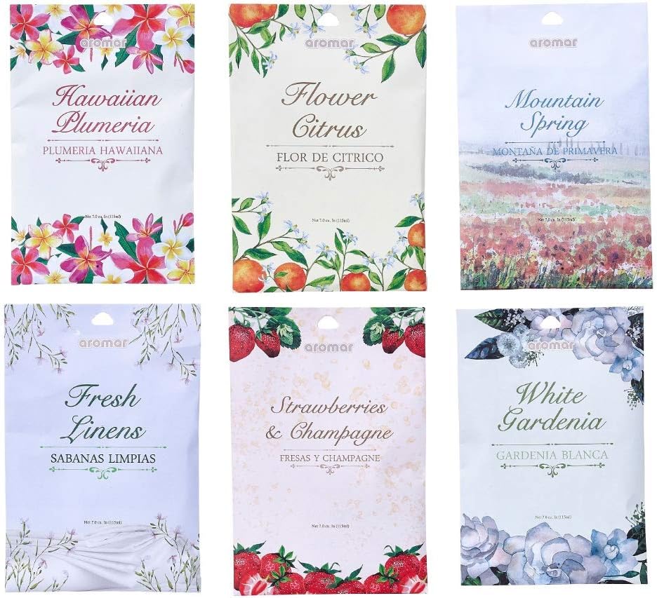 6 Scented Fragrance Sachets for Wardrobe Home Drawer