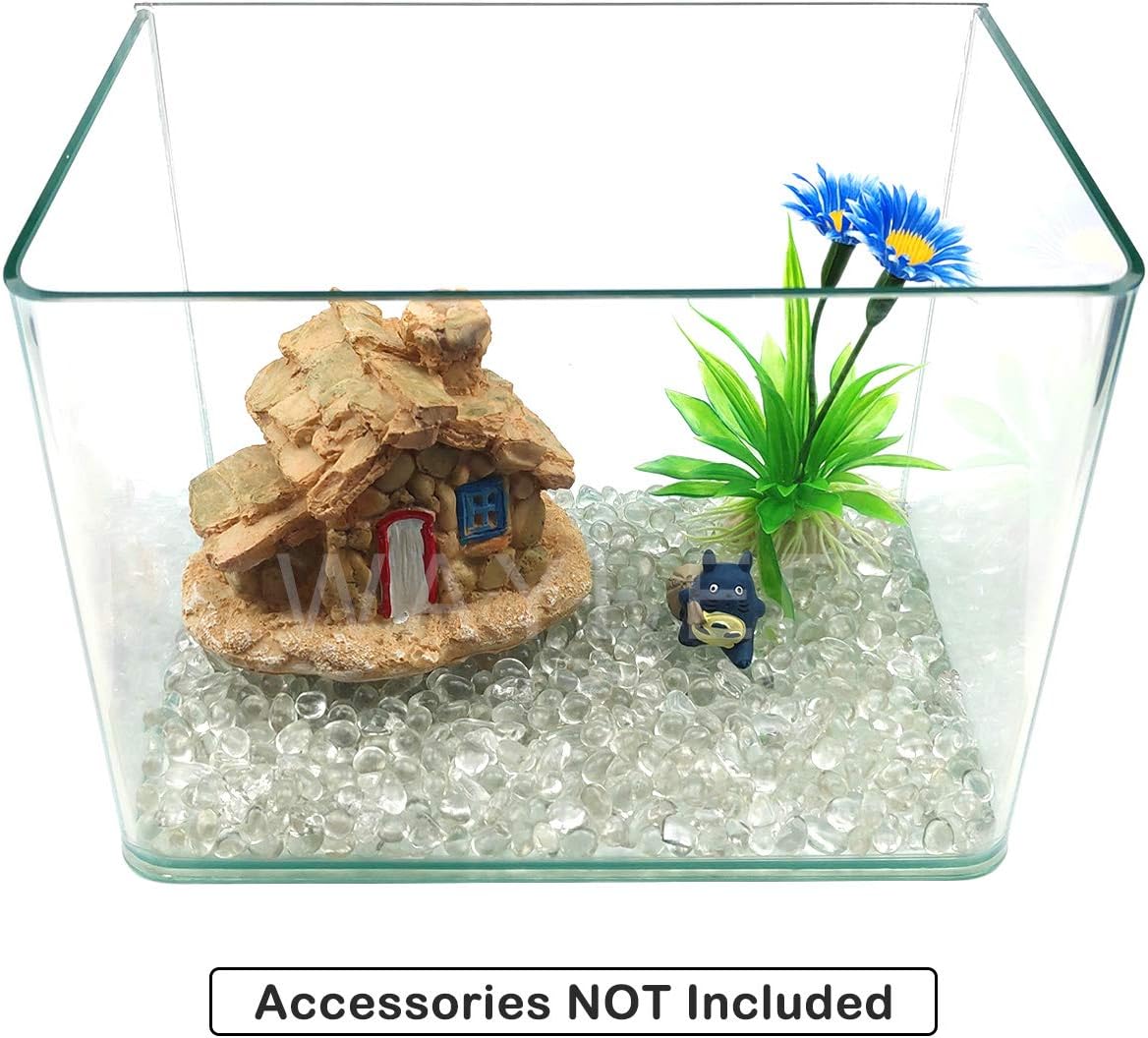 WAYBER Clear Glass Stones 1Lb for Decoration