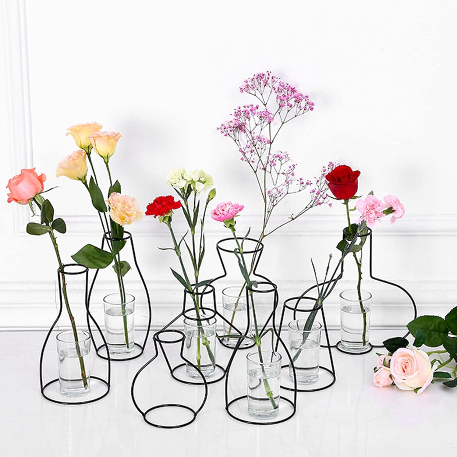 Iron Wire Flower Vase for Home Decor