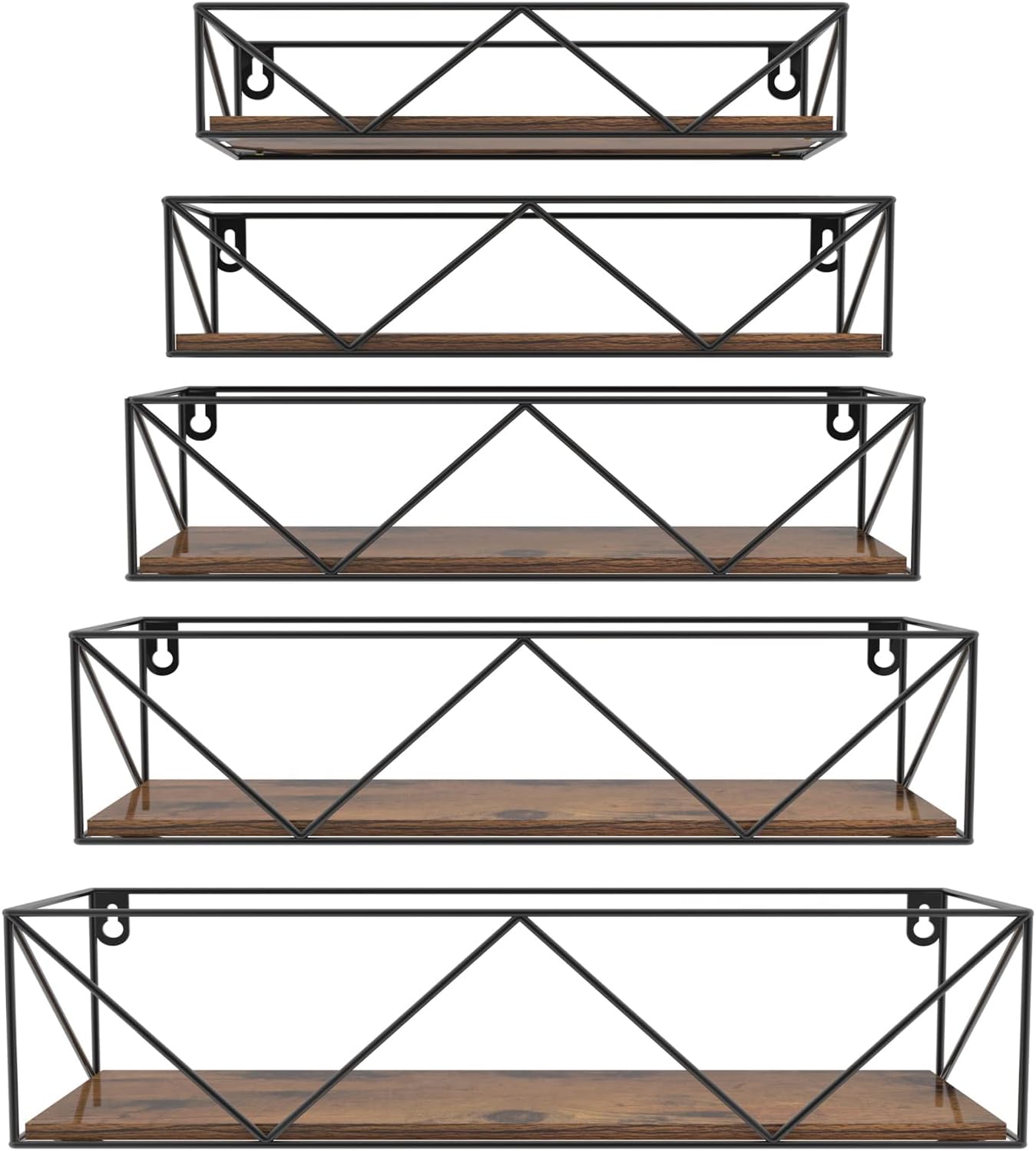 CRUGLA Wall Mounted Floating Shelves Set of 5