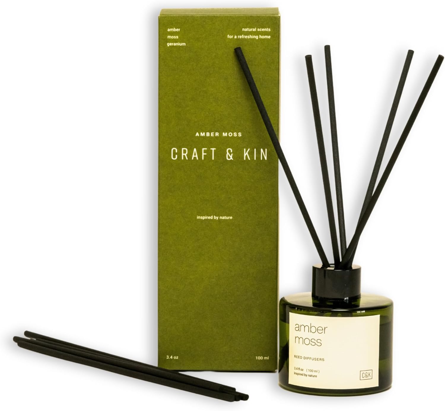 Craft Kin Amber Moss Reed Diffuser 34oz