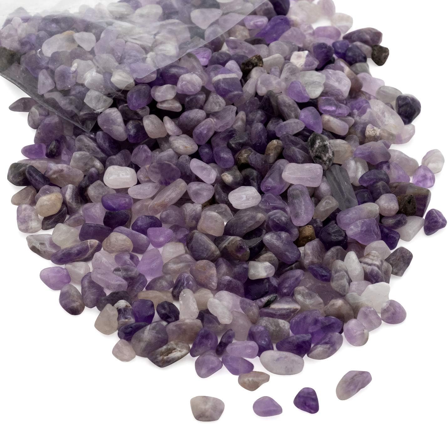 Royal Imports Amethyst Quartz Chips 1 LB Tumbled Stones