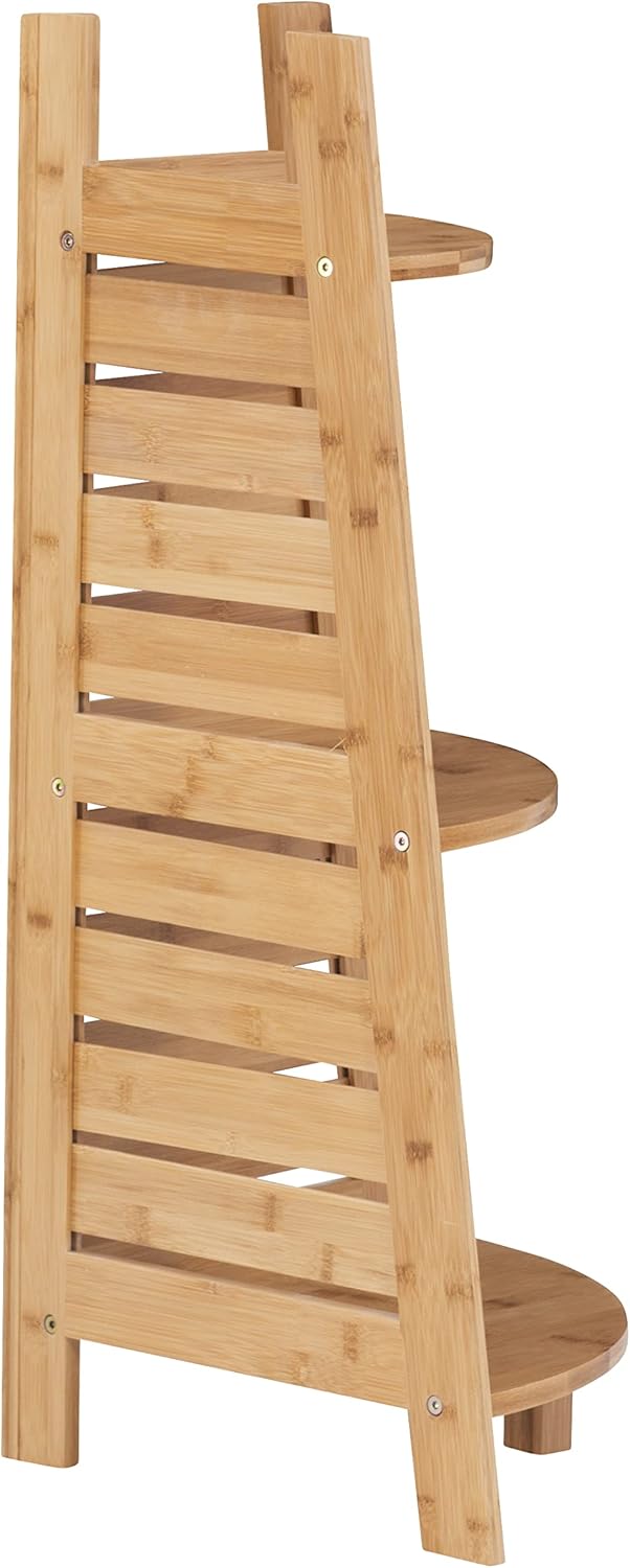 Linon Amzn0326 Bamboo Corner Shelf Brown