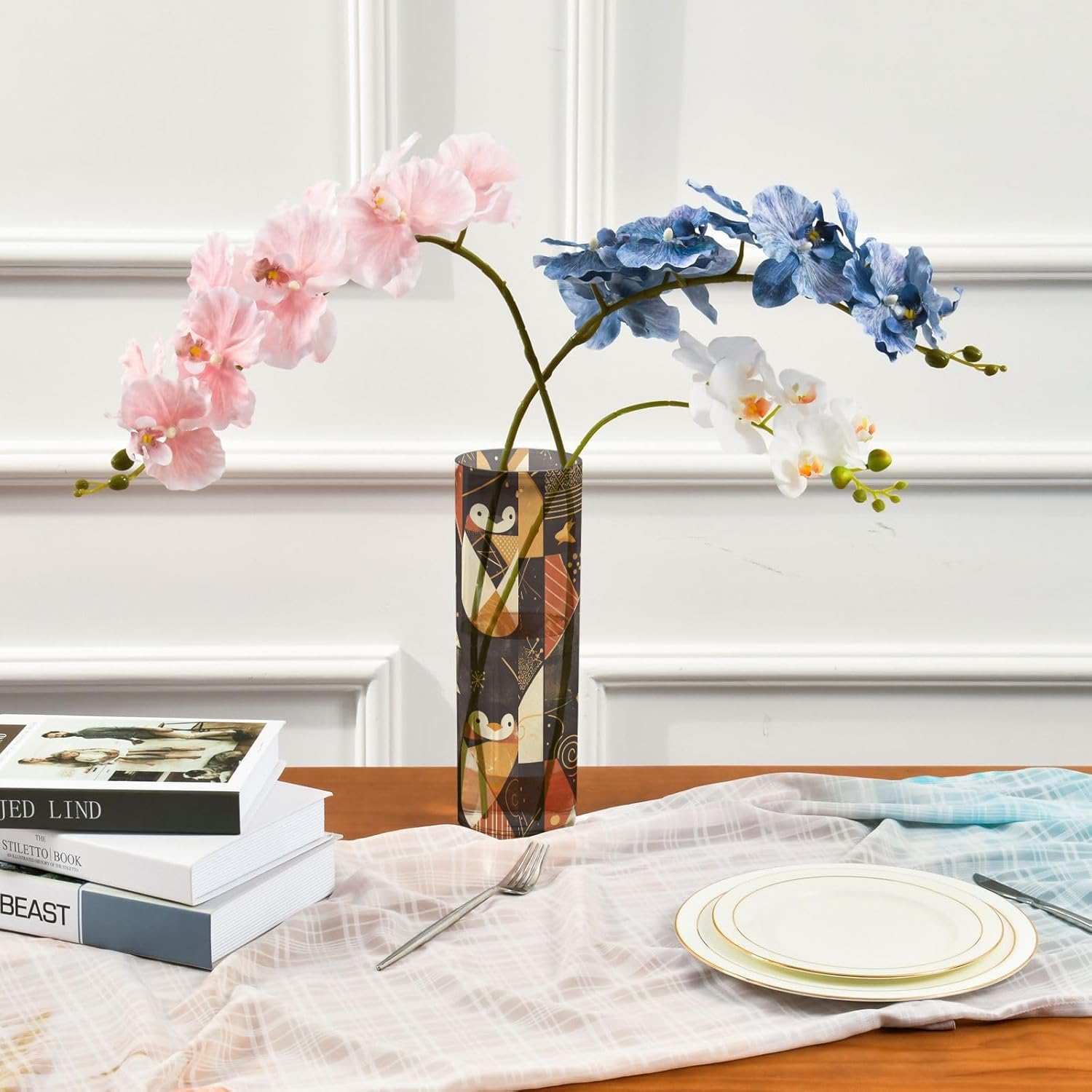 Penguin Rose Gold Plastic Hurricane Candle Holder 118 x 39 Inch
