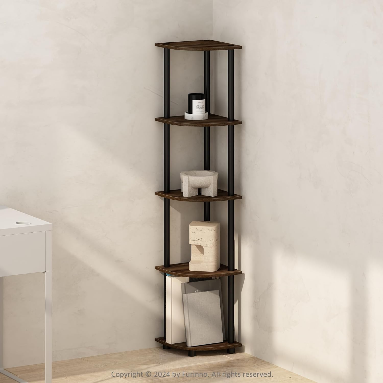 Furinno Turn-N-Tube 5 Tier Corner Display Rack