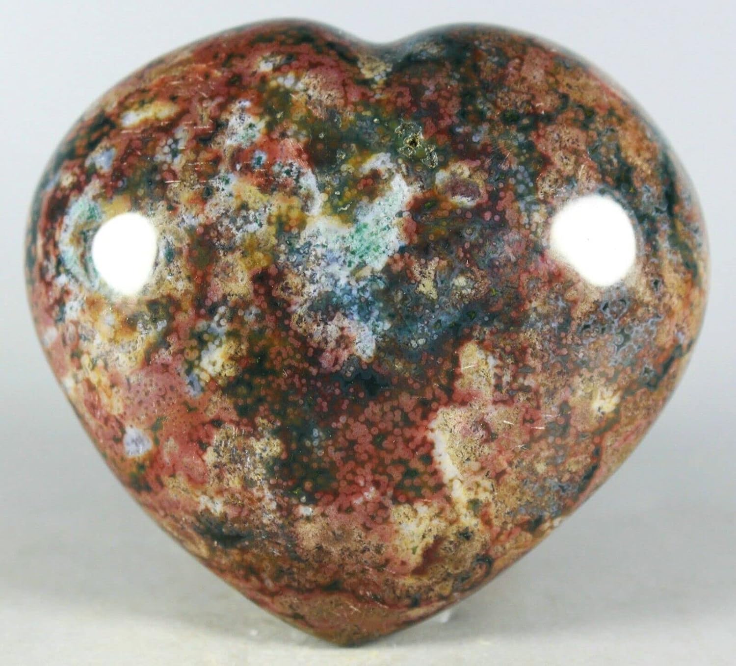 Ocean Jasper Agate Heart Reiki Stone Collection