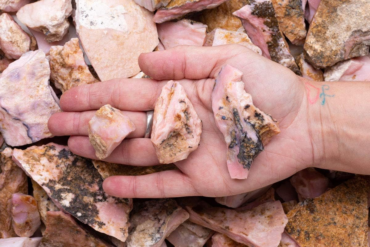 Fantasia Natural Pink Opal Rough Stones from Peru