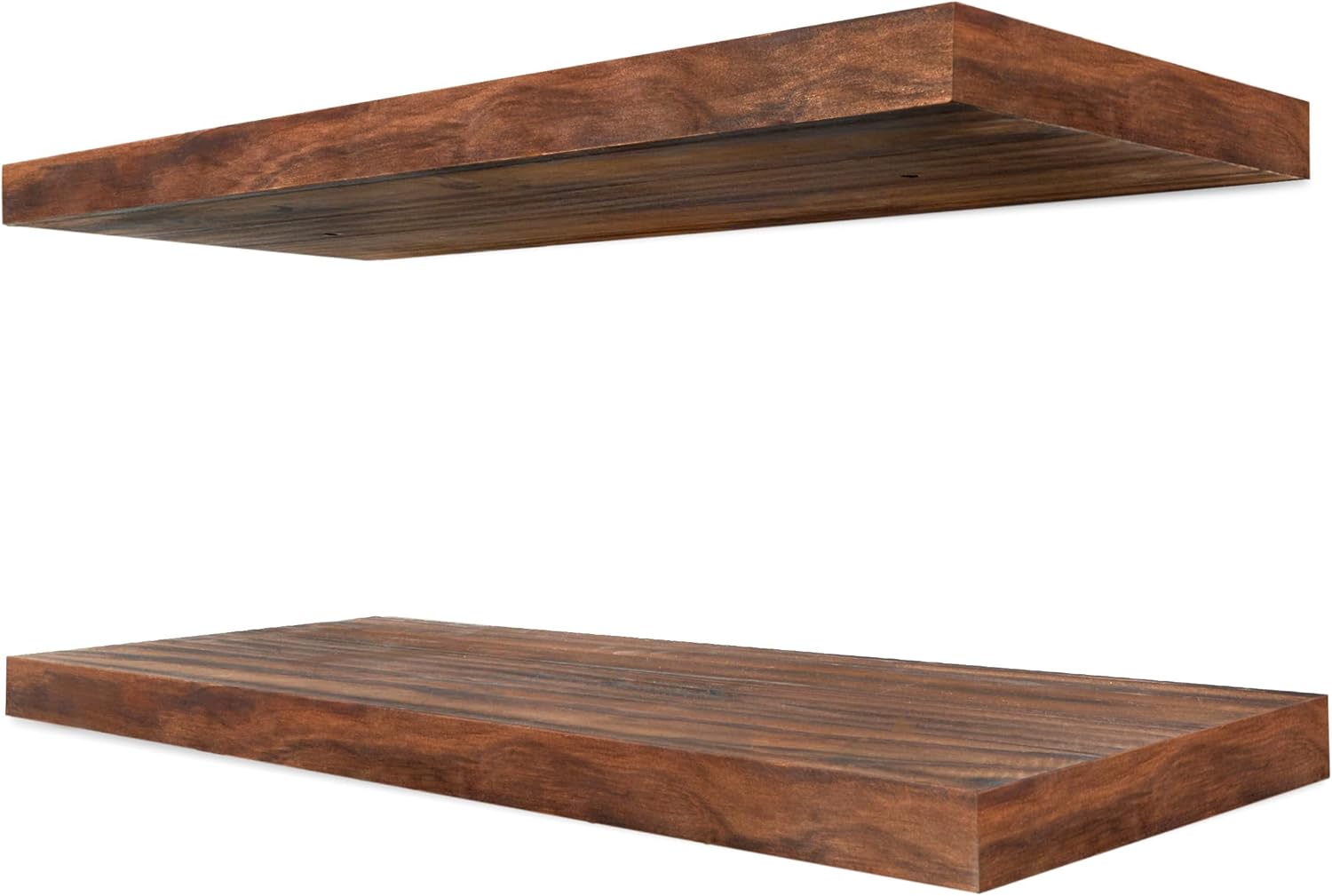 Sorbus Solid Pine Floating Shelves Set of 2
