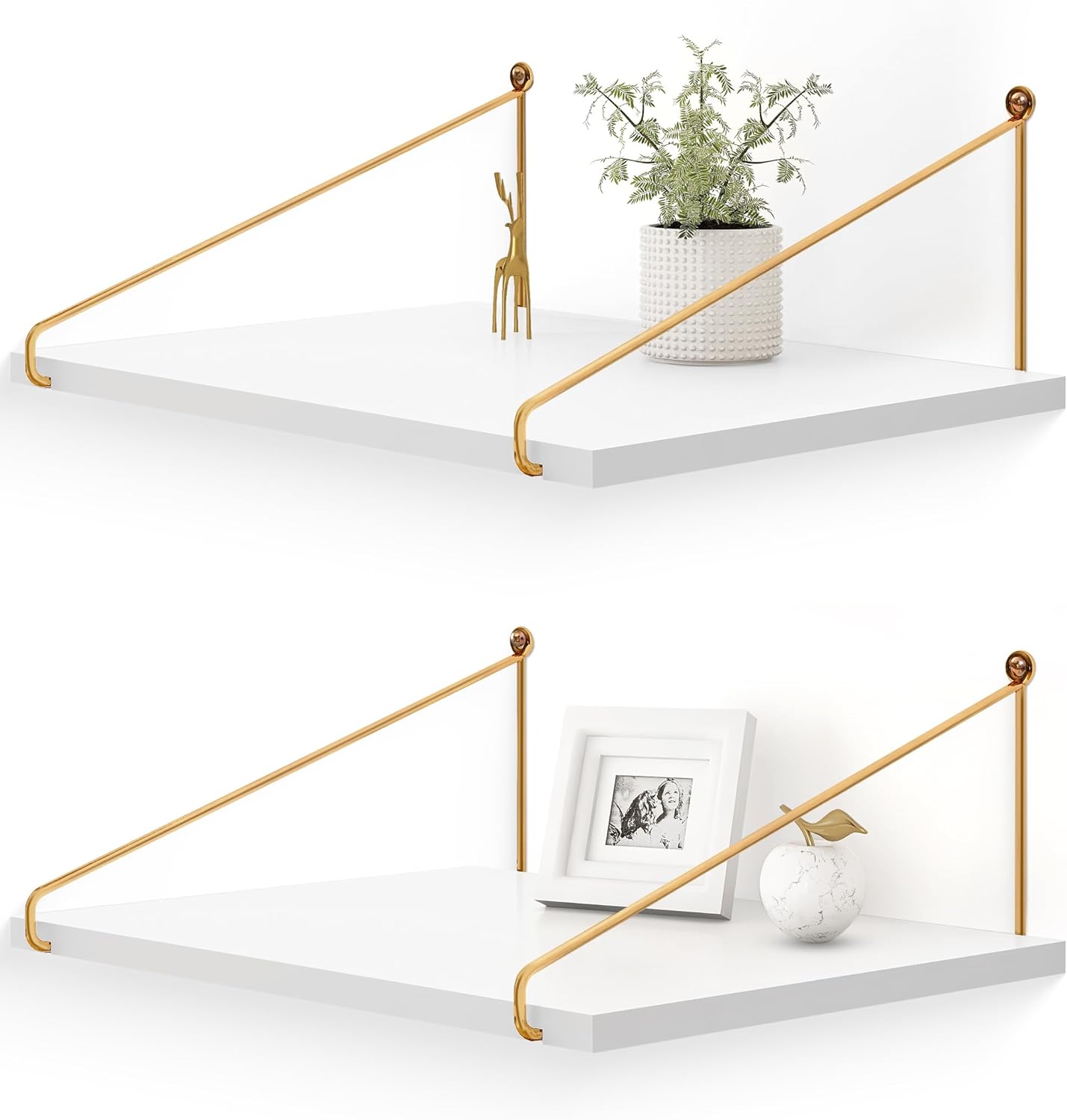 Afuly 12 Inch Deep Floating Shelves Set of 2