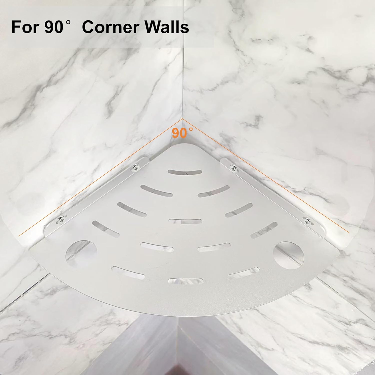 NUTNAPH Corner Shower Shelf Wall Mount Silver 1 pcs