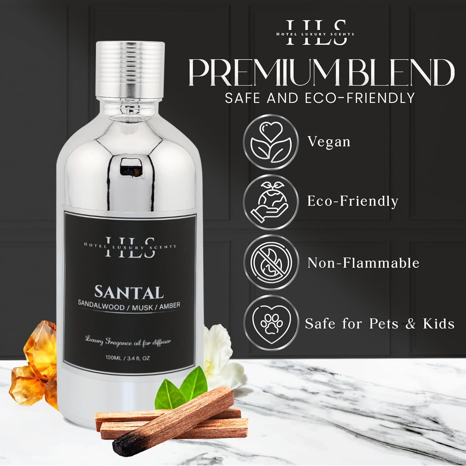 Santal Essential Oils for Diffusers 100ml Luxury Scent Blend