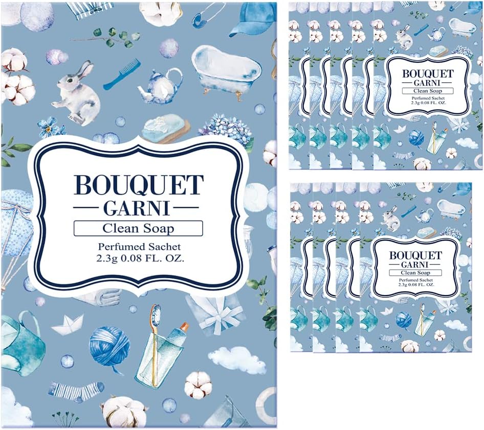Bouquet Garni Mini Clean Soap Scent Sachet - 10 Count