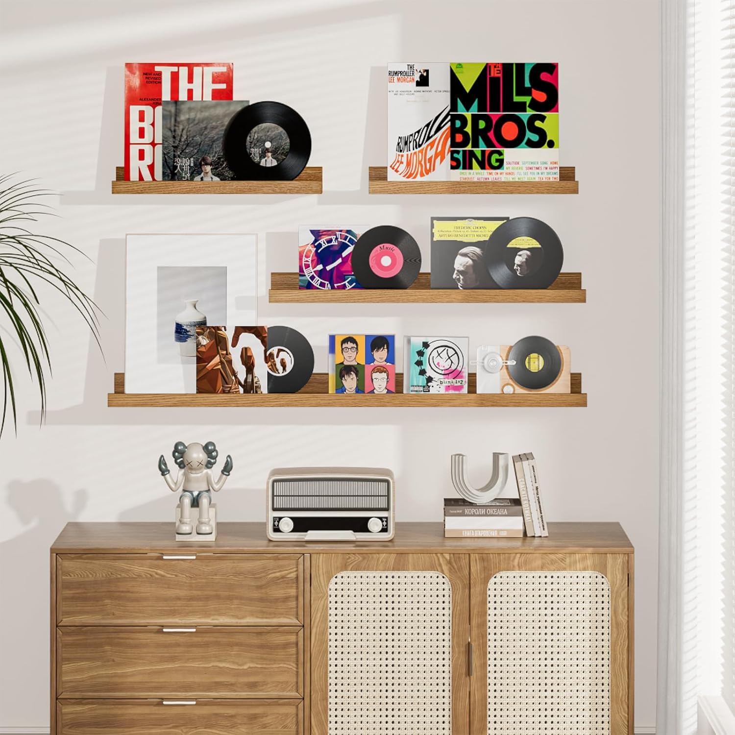 Floating Shelves Set of 6 24 Inch Wall Mounted Display