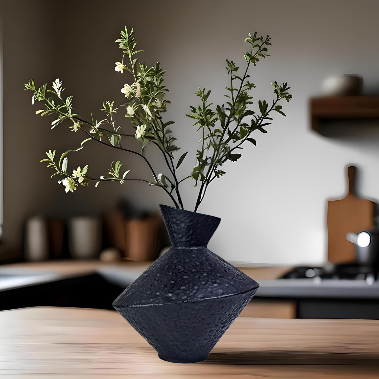 Cast Iron Decorative Vase 886 H Black
