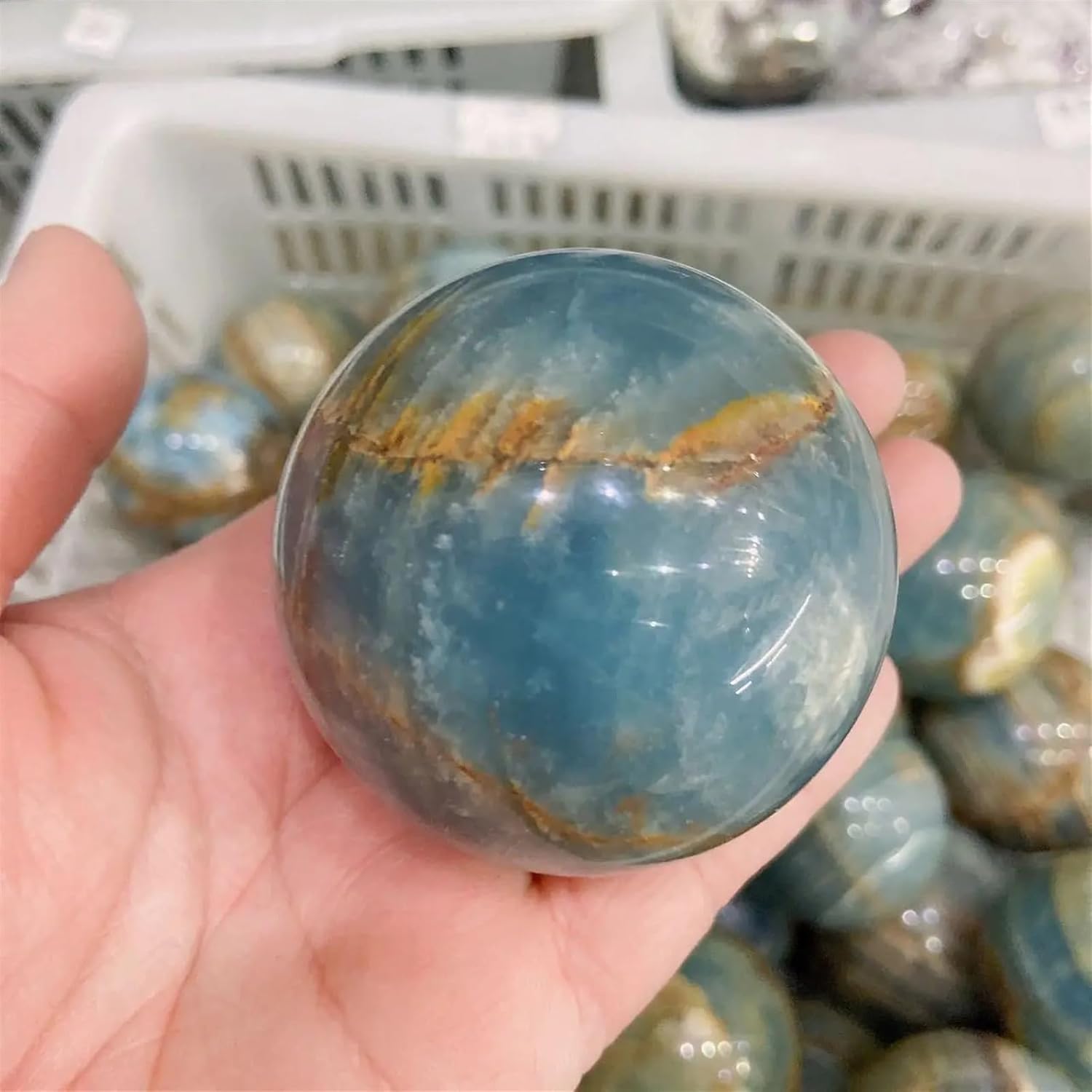AtkitS Natural Stone Crystal Ball for Chakra Energy and Meditation