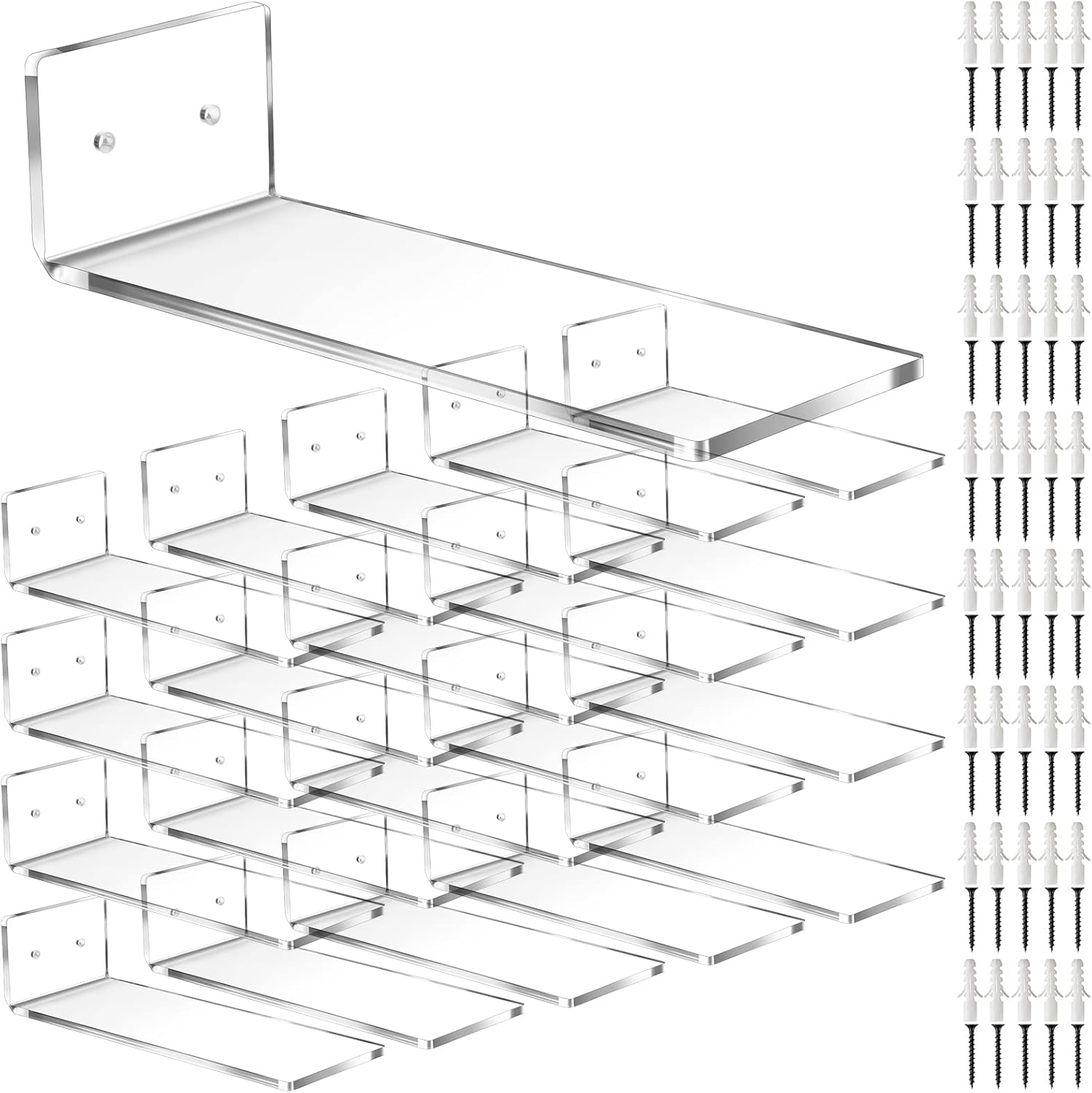 Treela 20 Pack Floating Shoe Shelves for Wall Display