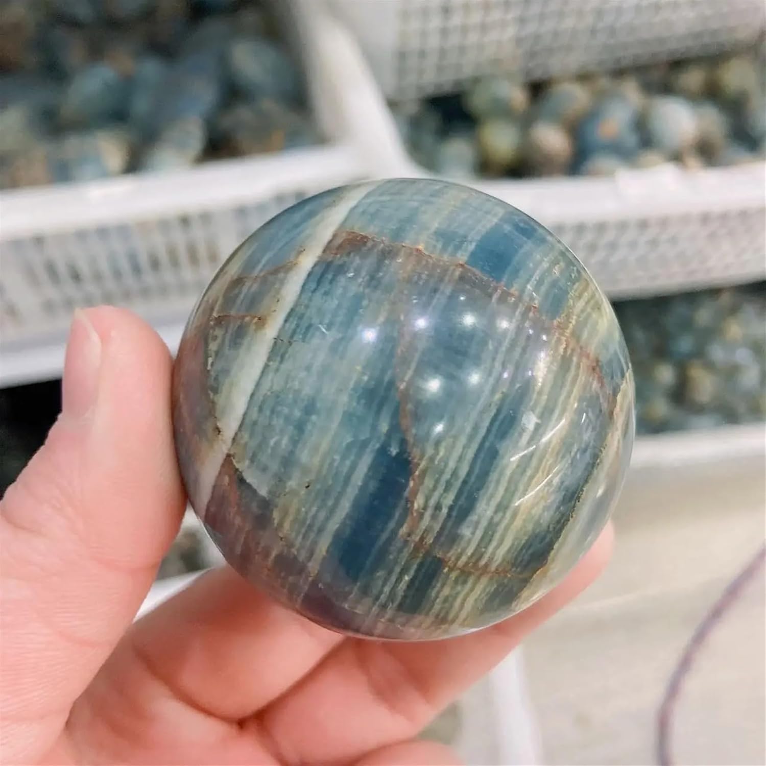 AtkitS Natural Stone Crystal Ball for Chakra Energy and Meditation