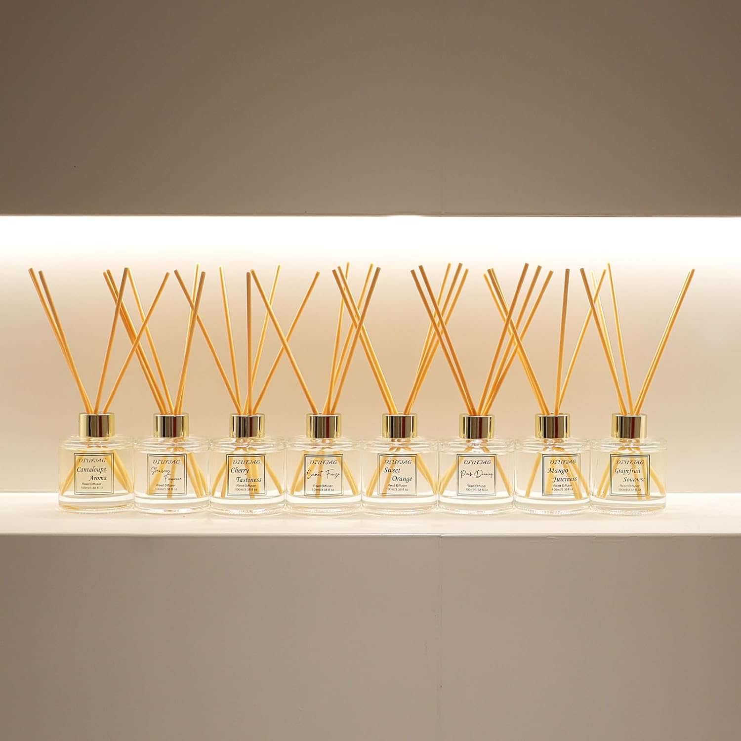 100ml Peach Scent Diffuser with 6 Fiber Sticks