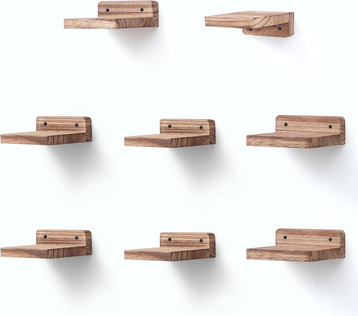 NIUBEST Small Floating Shelf 4x4 Inch Wall Ledge Set of 8