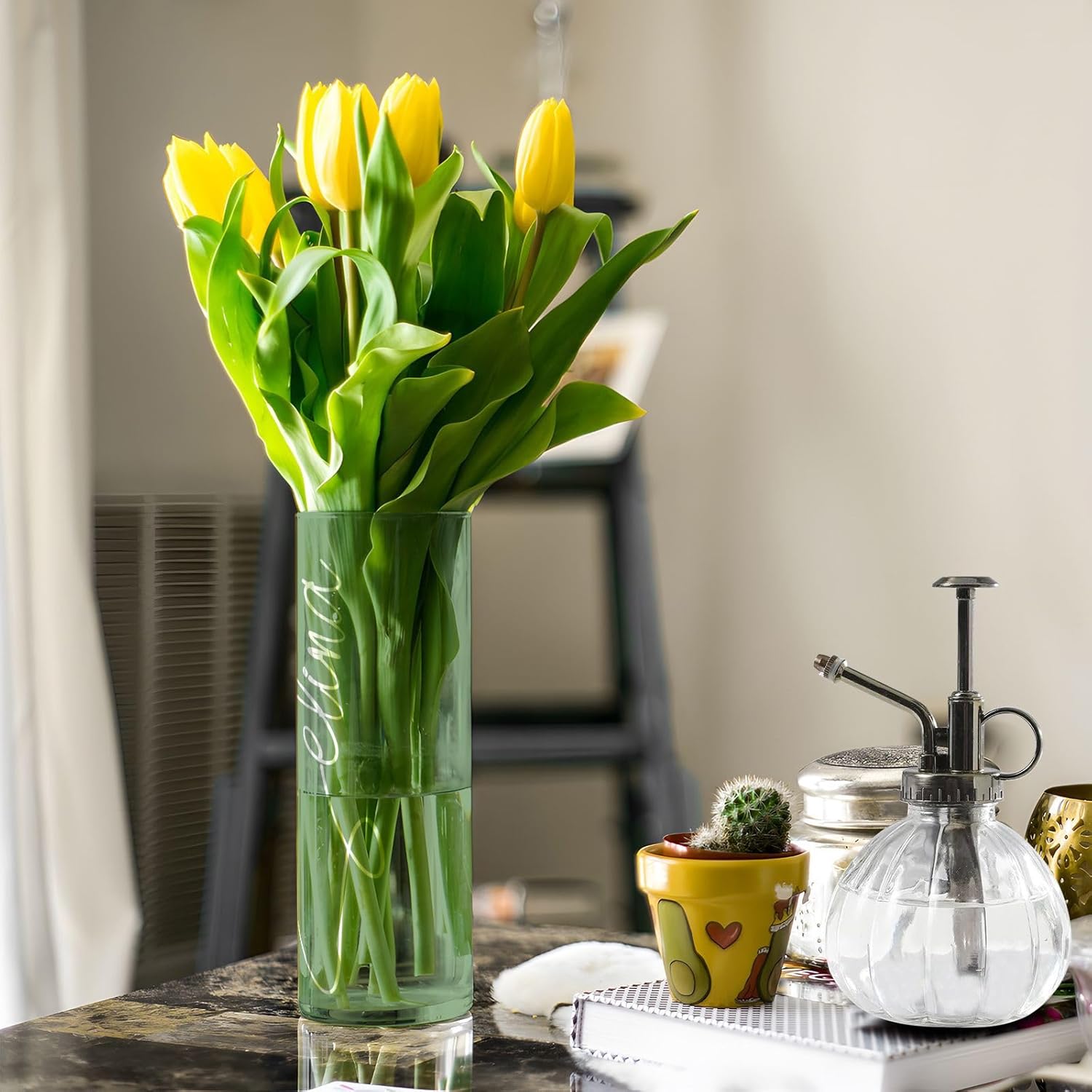 J JOYSAY Custom Sage Green Vase for Centerpieces