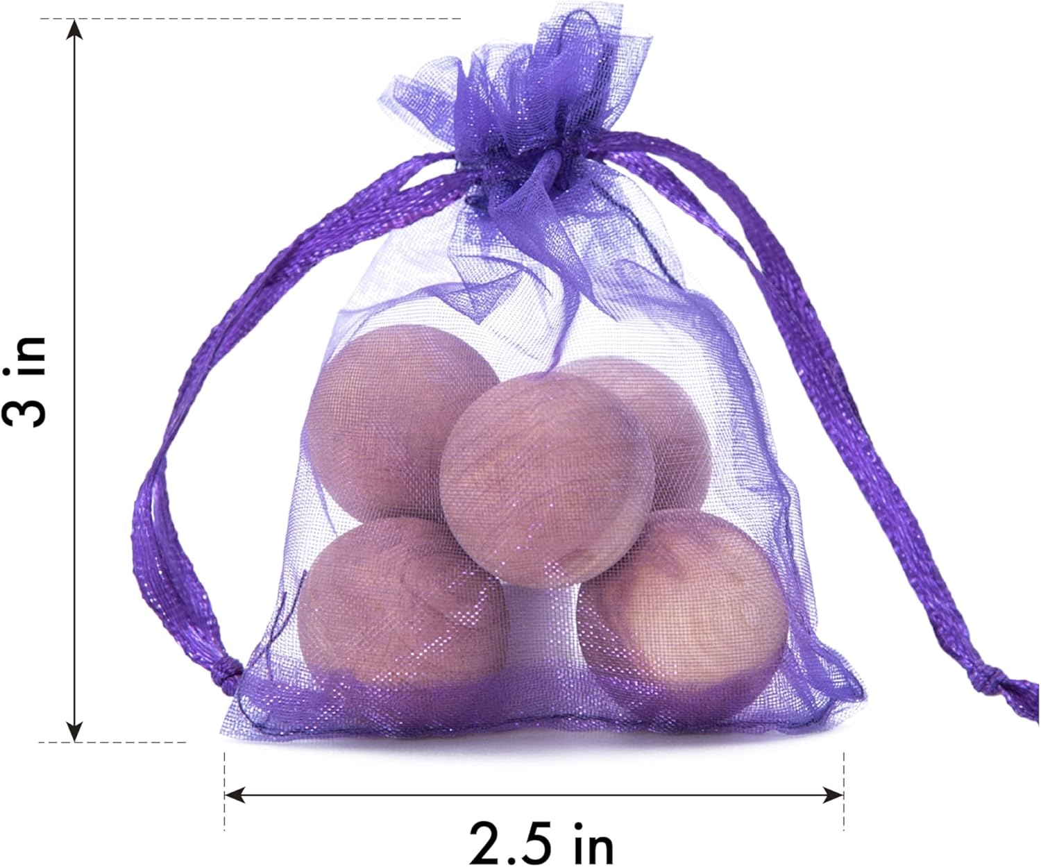 240 Pcs Cedar Balls with Satin Bags for Home Fragrance