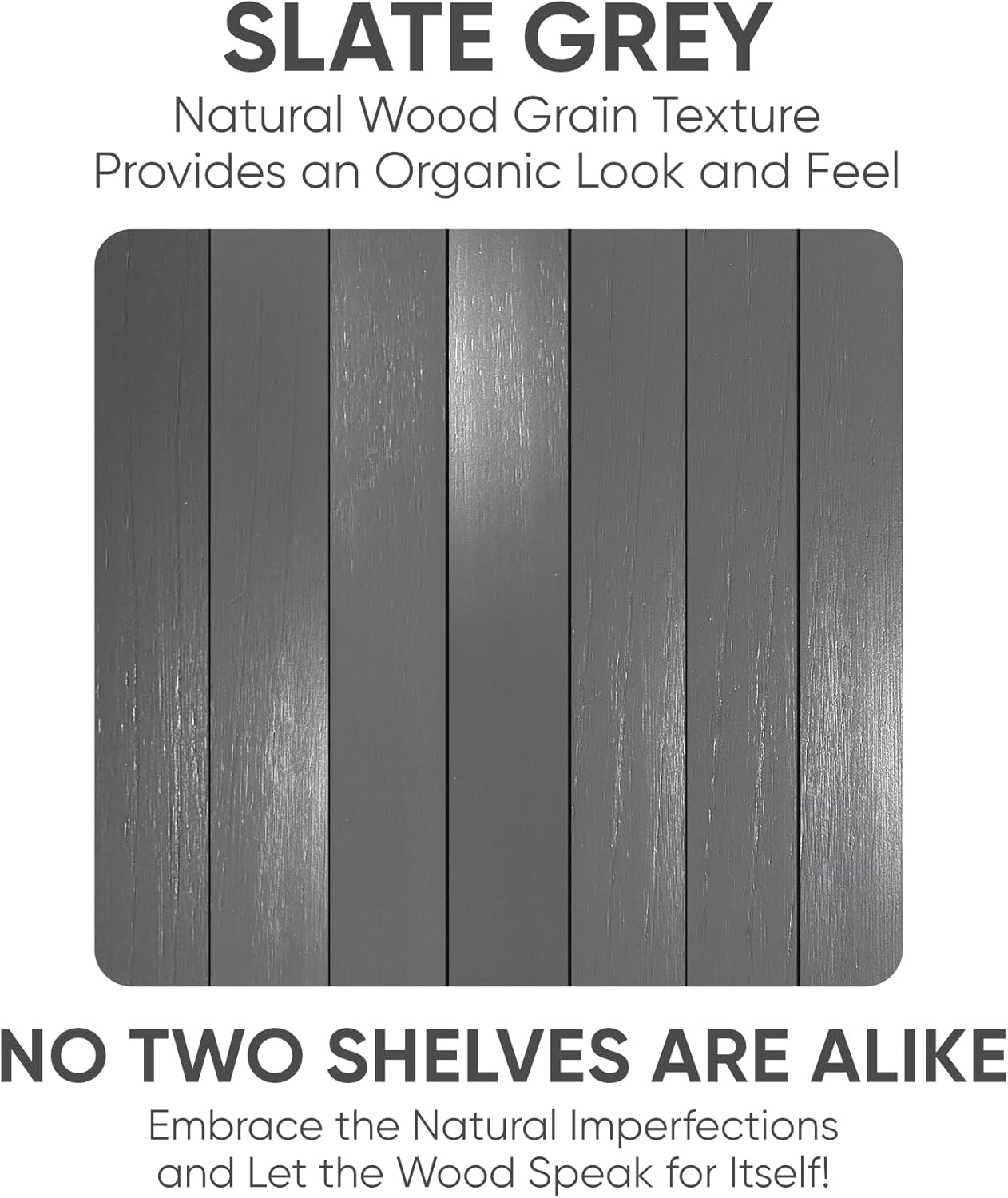 Homeforia Gray Floating Bathroom Shelves Set of 2