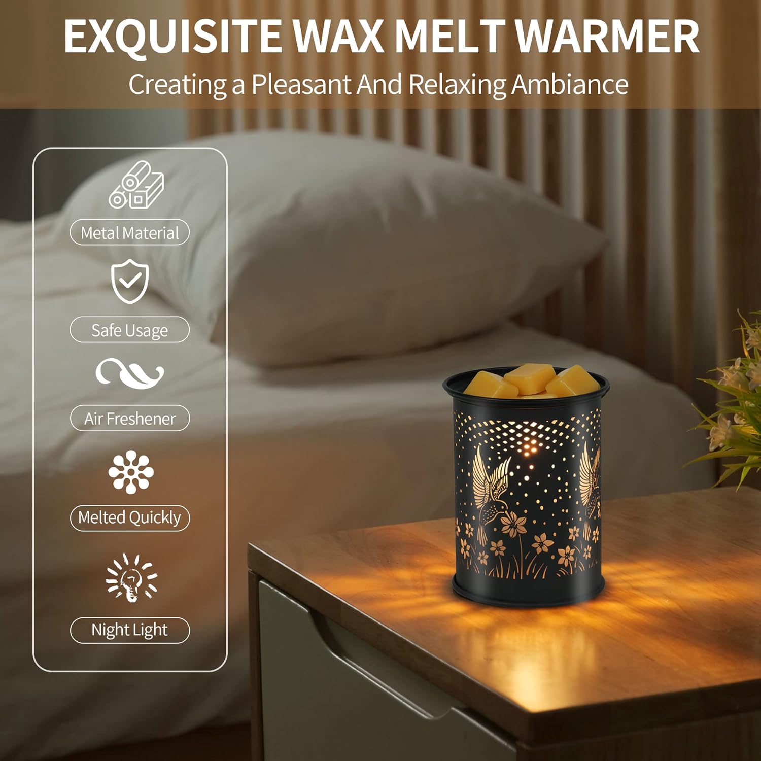 Mocosa Wax Melt Warmer with Hummingbird Design