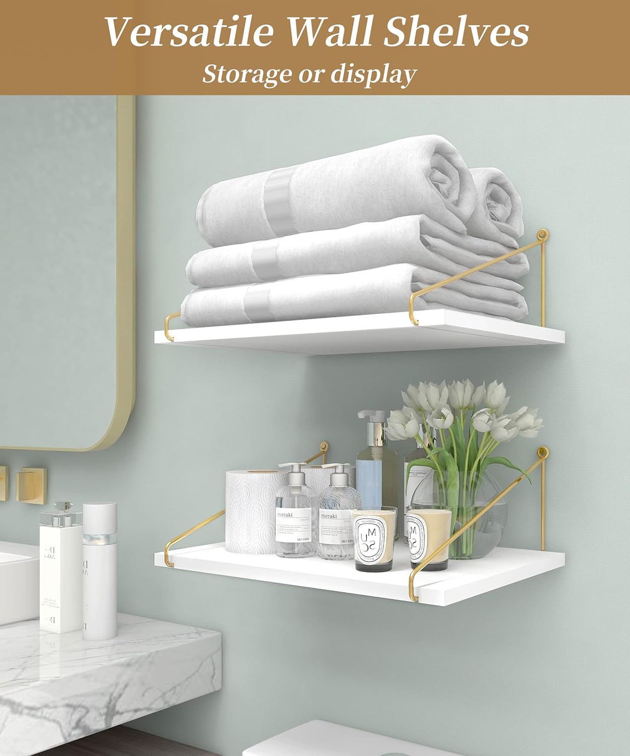 Afuly 12 Inch Deep Floating Shelves Set of 2
