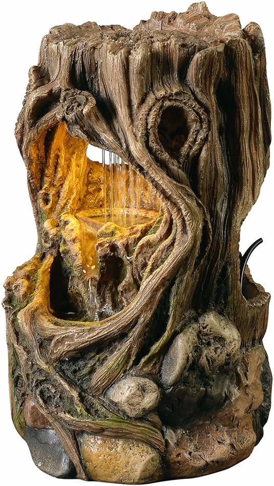 GOSSI Indoor Fountain Tabletop Waterfall Decor