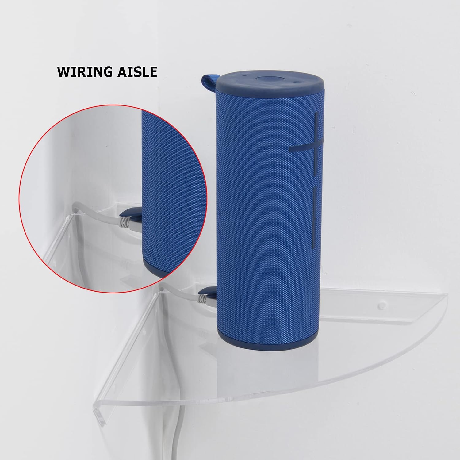 Cosmos Clear Floating Corner Shelves 2 Pcs Wall Mount Organizer