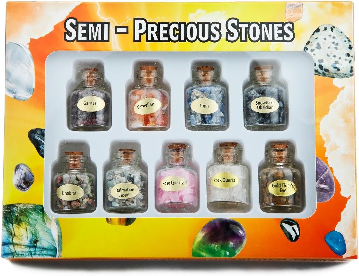 Rockcloud 9 Mini Wishing Birthstone Bottles Amulets