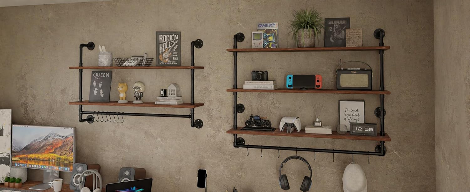 ROGMARS 3 Tier Floating Shelving for Kitchen Living Room