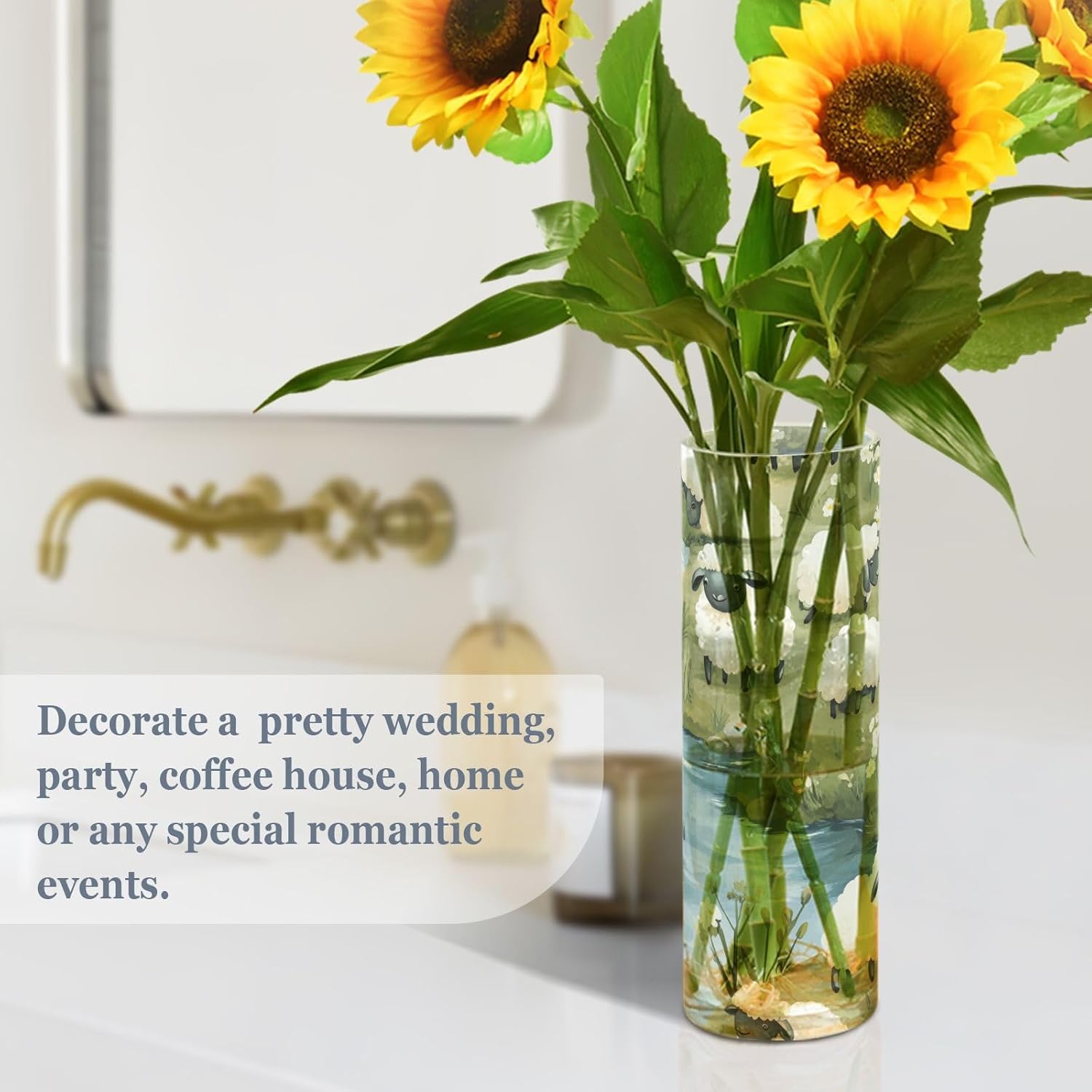 Cartoon Sheep Vase Floating Candle Holder 118 x 39 Inch