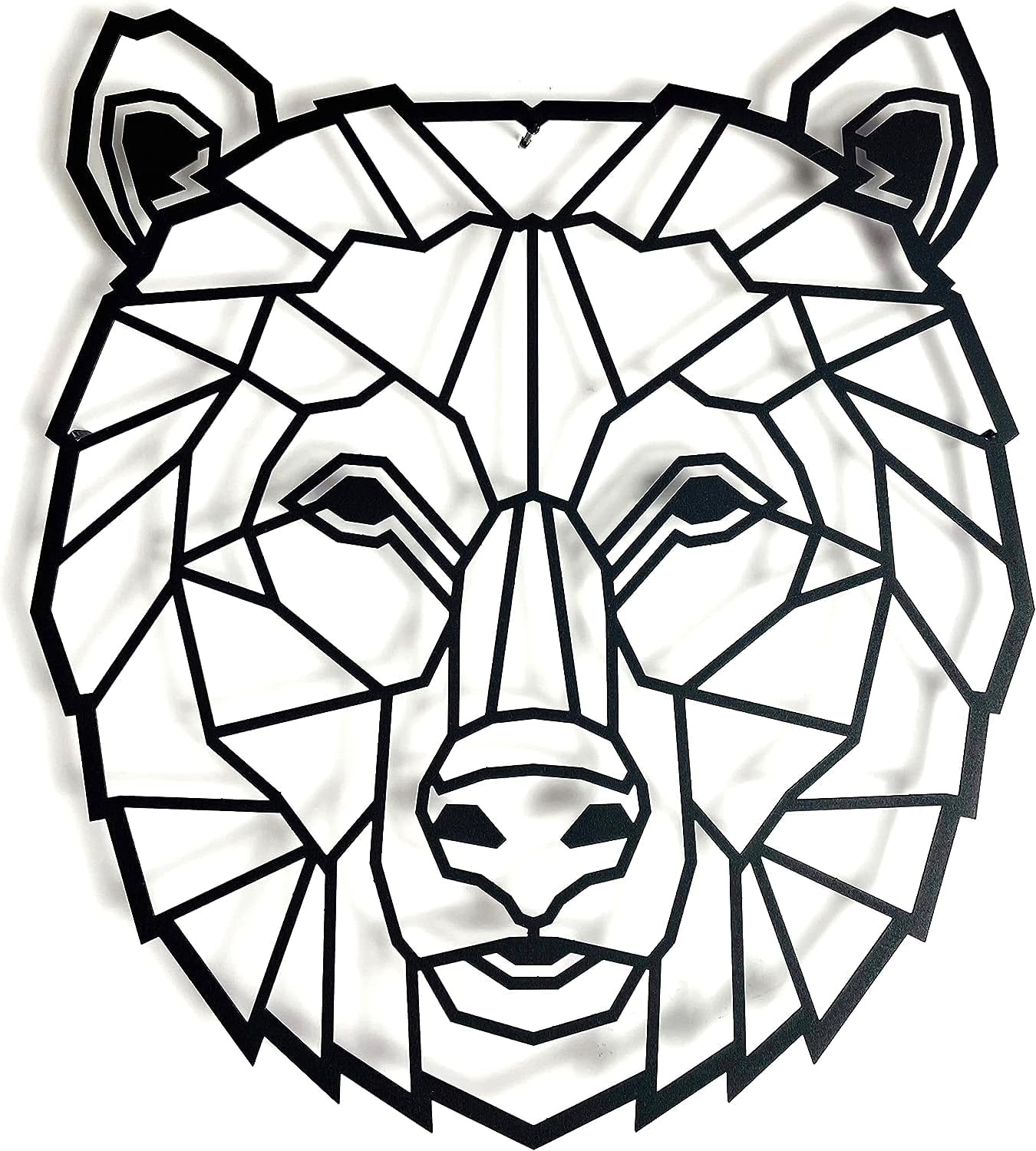 Keluly Metal Decoration Floating Wall Sculpture Bear 43x31cm