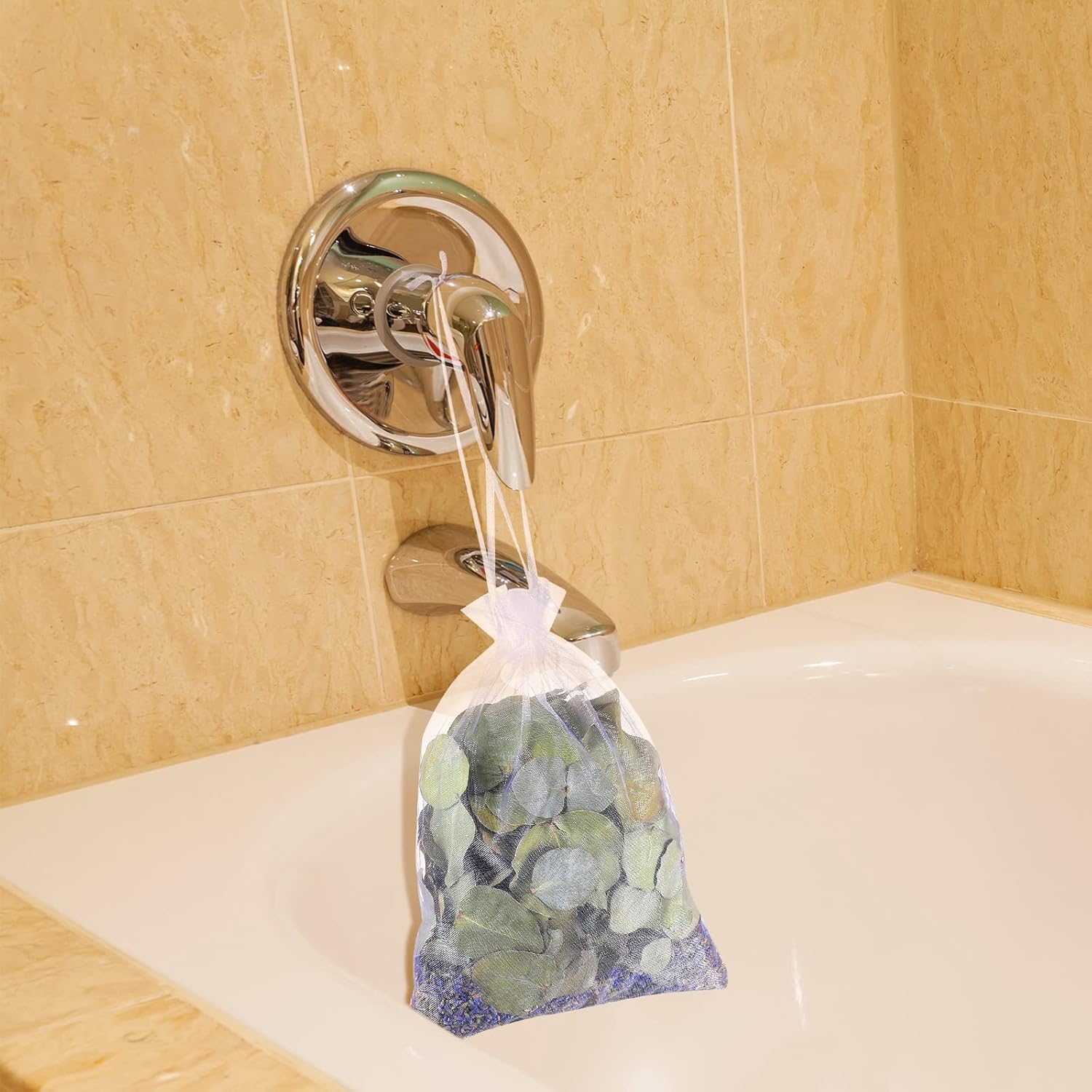 3 Pack Dried Eucalyptus Lavender Shower Sachets for Relaxation and Anxiety Relief