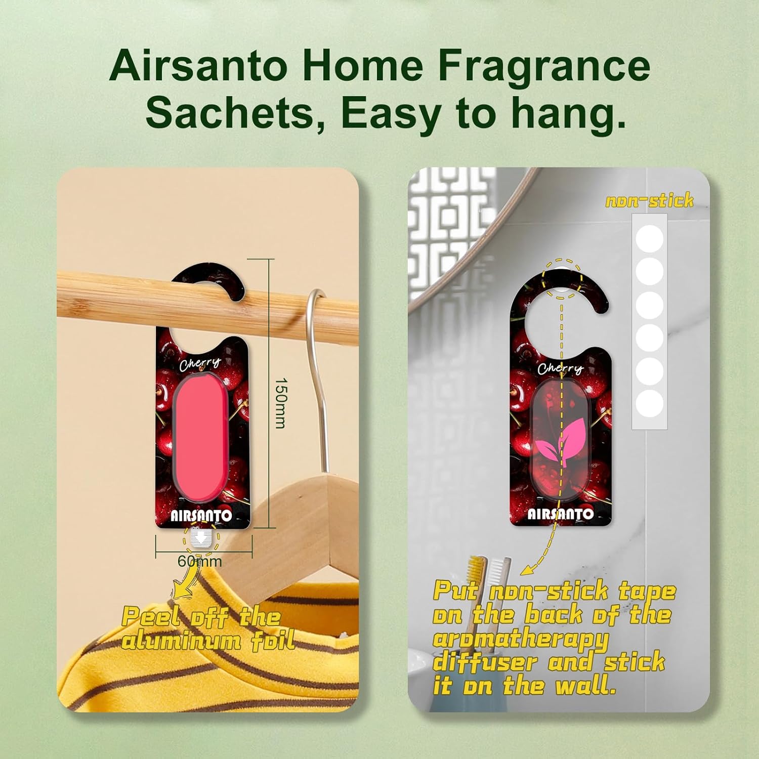 Airsanto Scents Sachets Pack 6 Mixed Fragrances