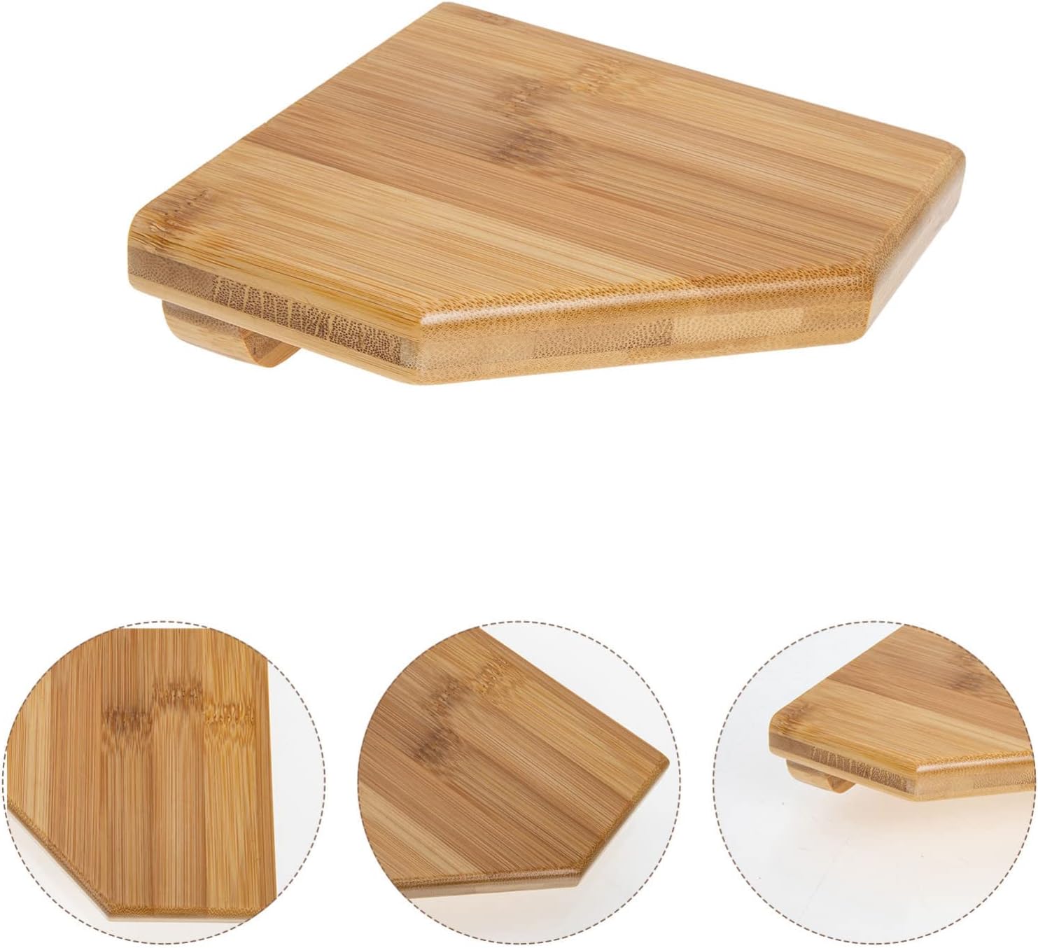 ORFOFE 1set Corner Wall Shelf Bamboo Floating Storage Rack