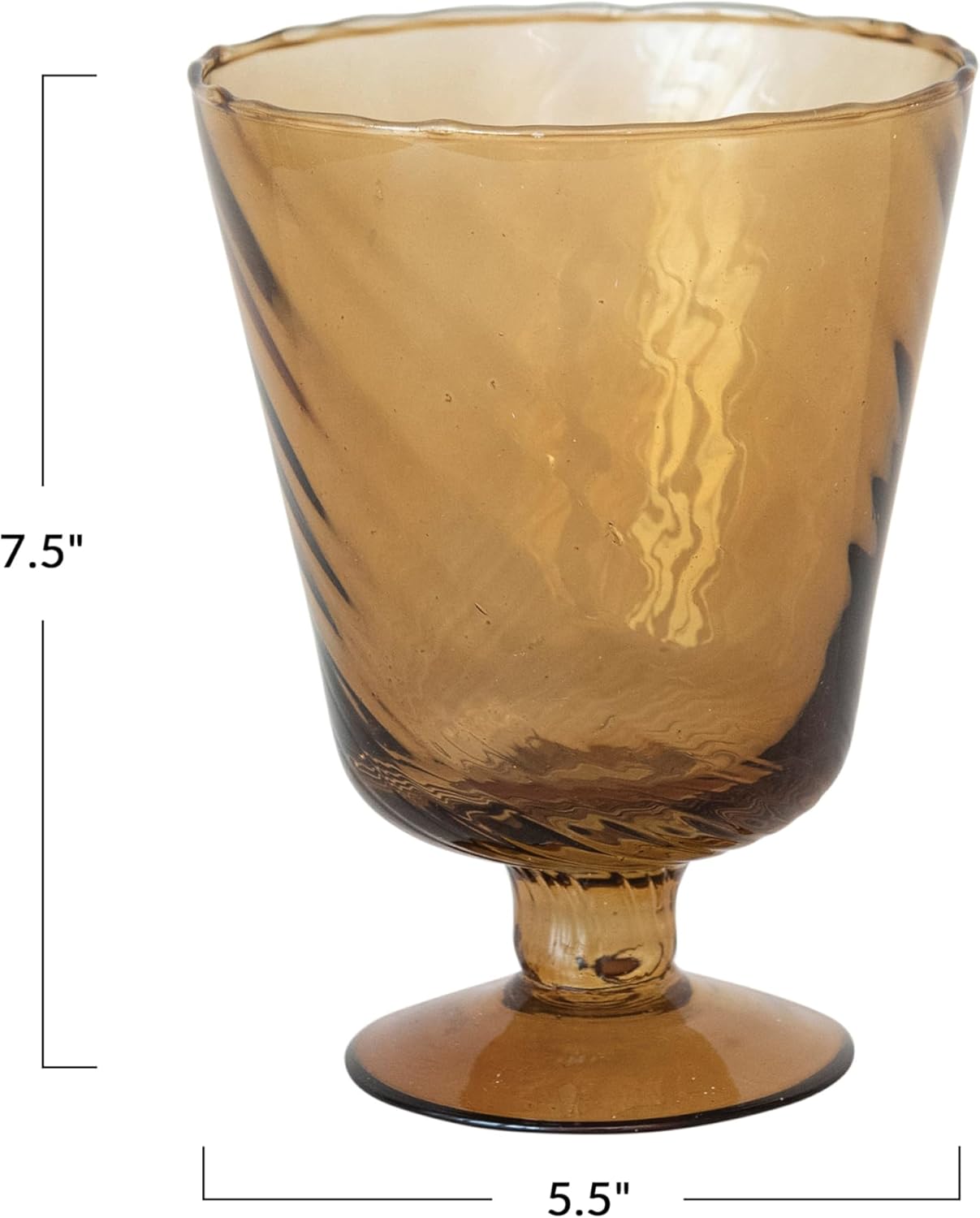 Creative Co-Op Brown Glass Vase and Votive Holder