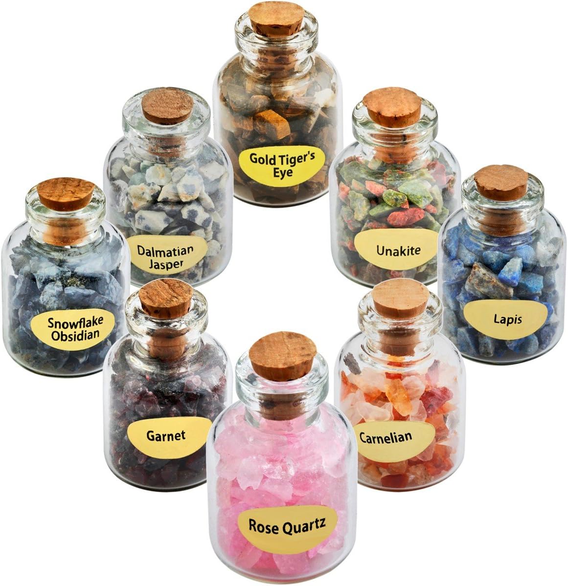 Rockcloud 9 Mini Wishing Birthstone Bottles Amulets