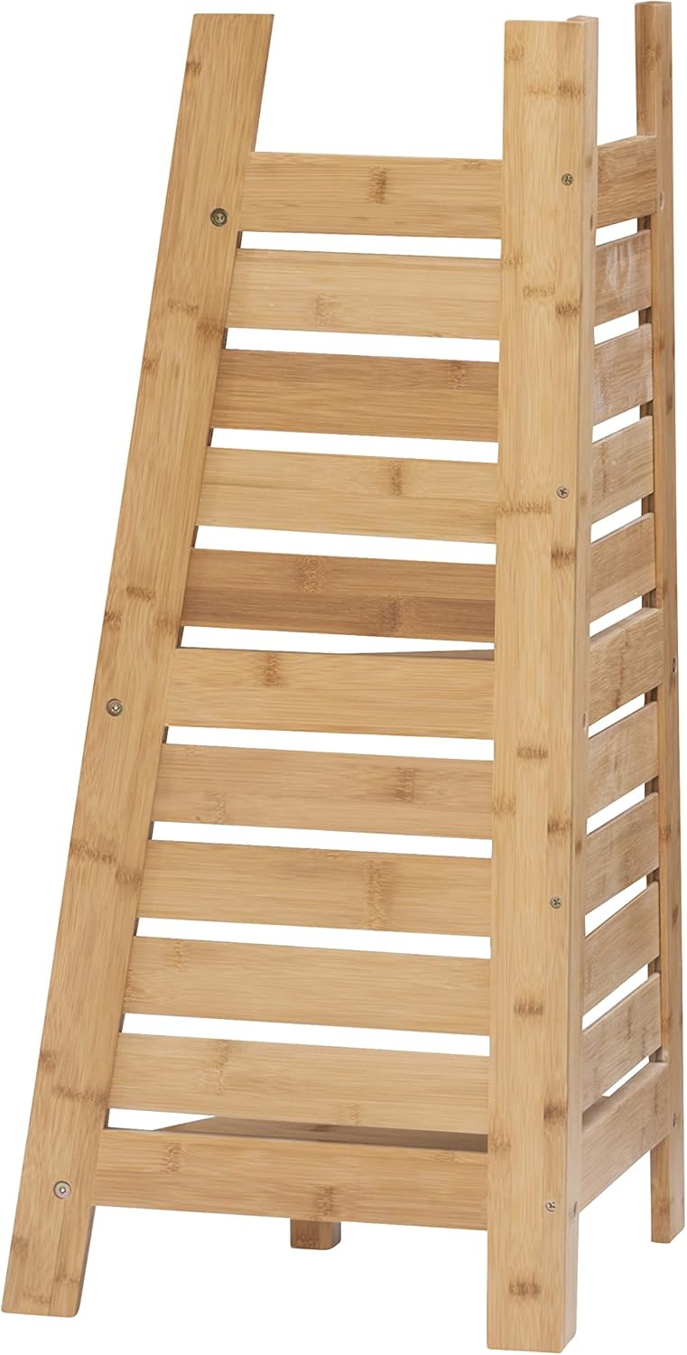 Linon Amzn0326 Bamboo Corner Shelf Brown