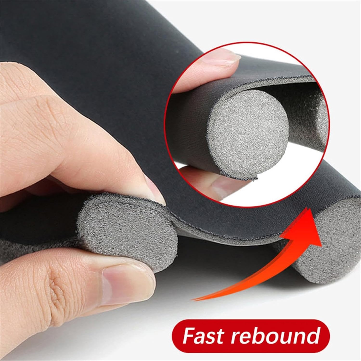 Adjustable Door Draft Stopper - 366 Inch Gray