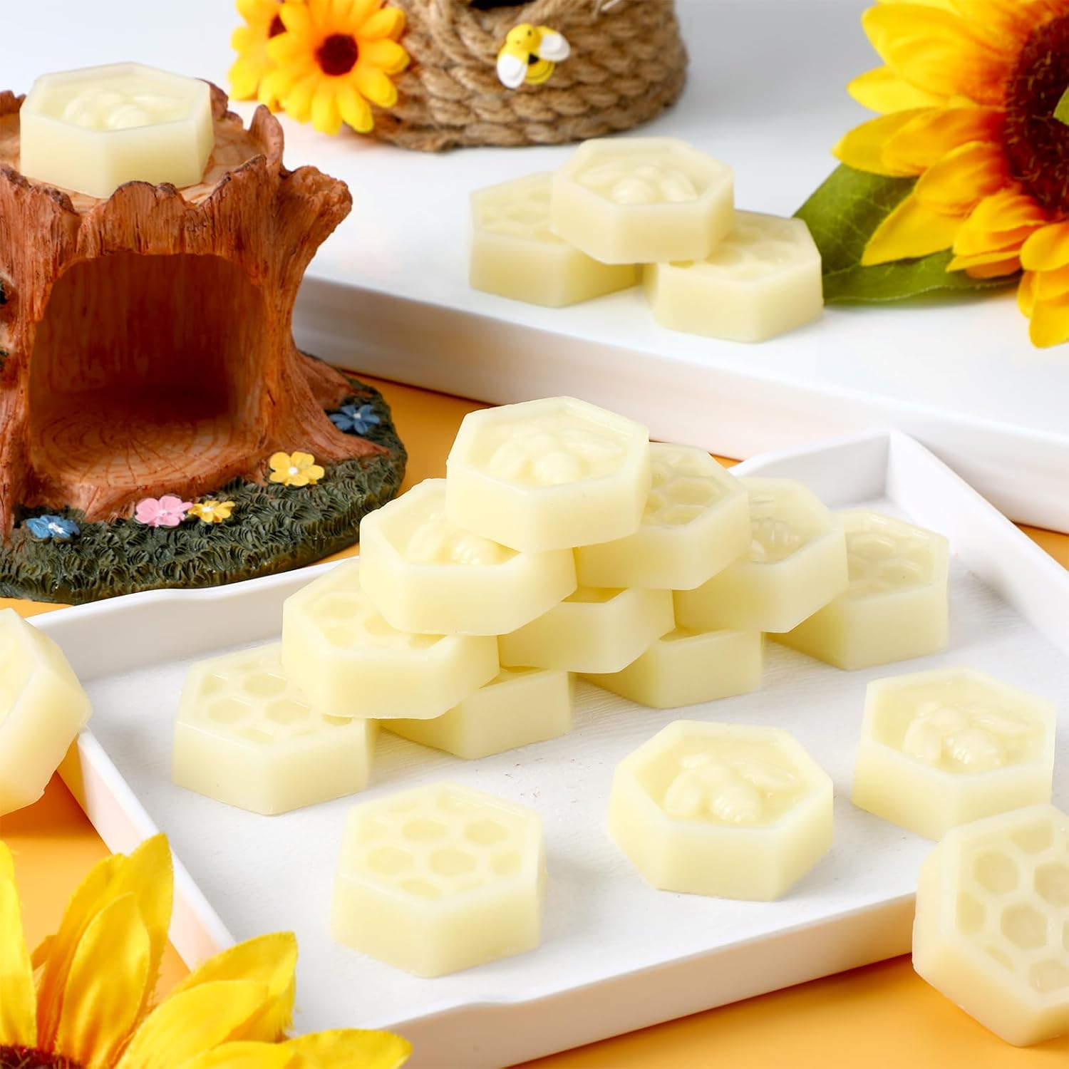24 Pcs Natural Beeswax Scented Wax Melts Variety Pack