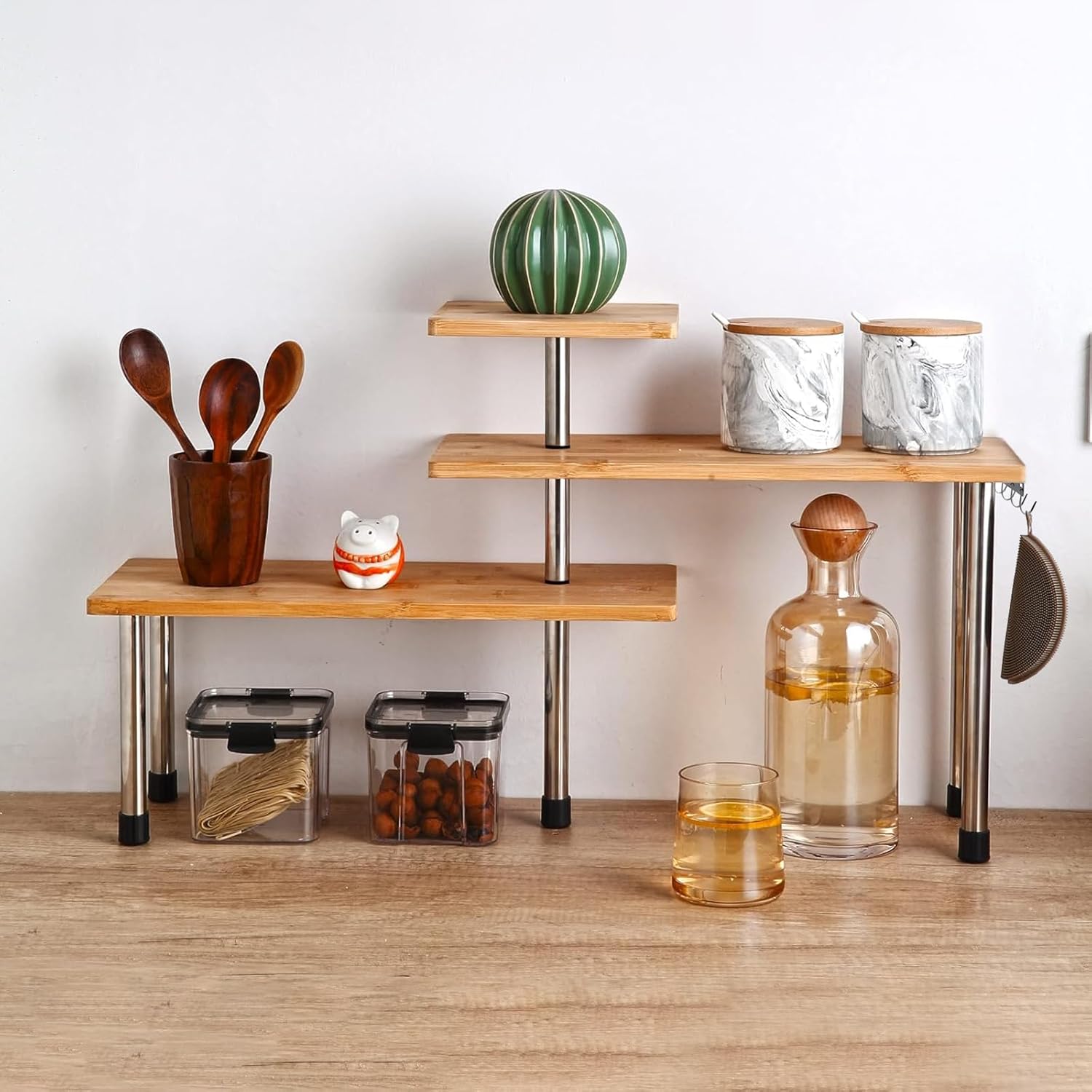 HYNAWIN Corner Shelf 3 Tier Space Saving Organizer
