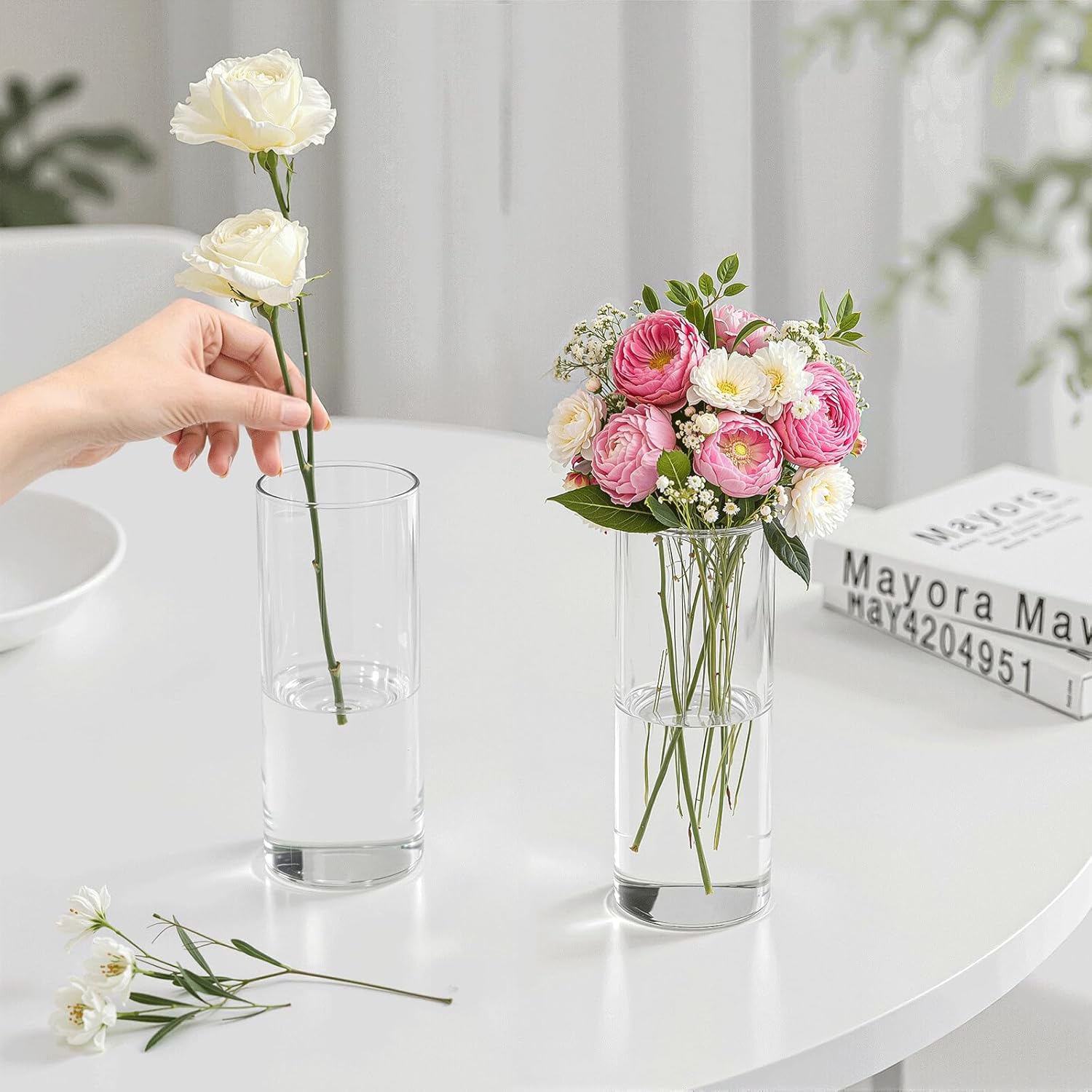 Mavora Max Glass Cylinder Vase Set of 10